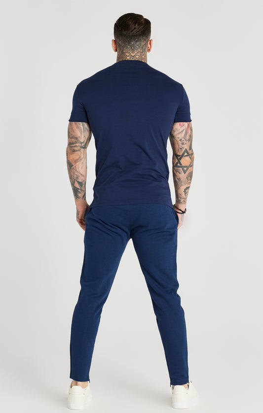 SikSilk Smart Hose mit Fischgrätenmuster - Marineblau