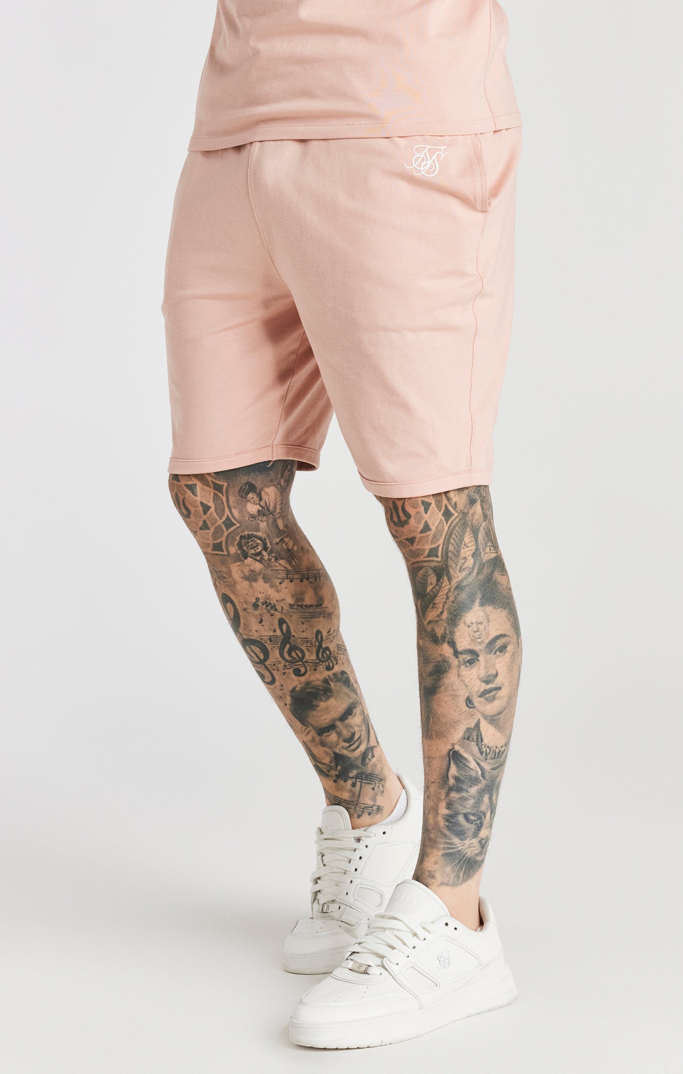 SikSilk T-Shirt &amp; Shorts Twinset – Rosa (4)