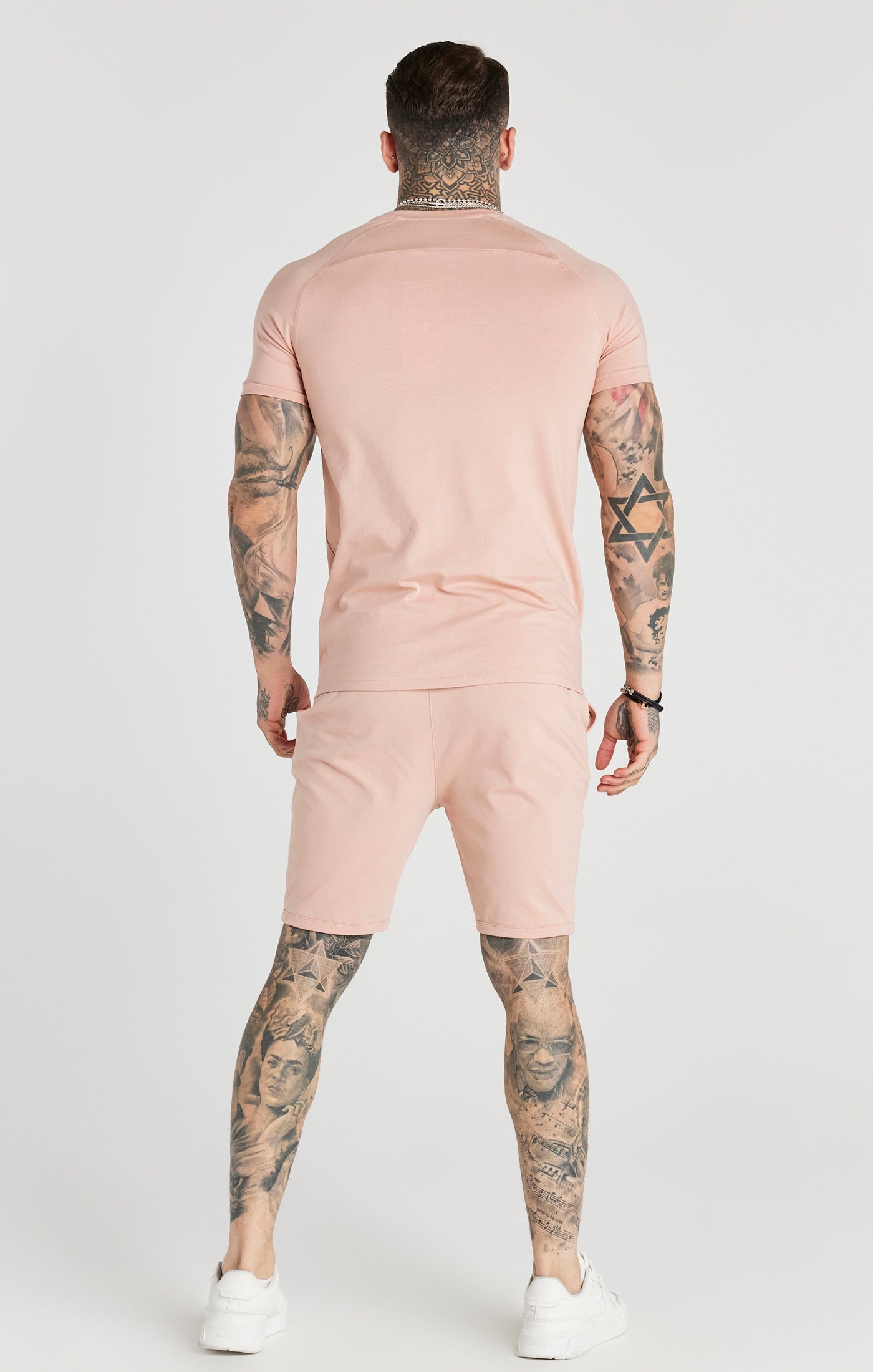 SikSilk T-Shirt &amp; Shorts Twinset – Rosa (1)