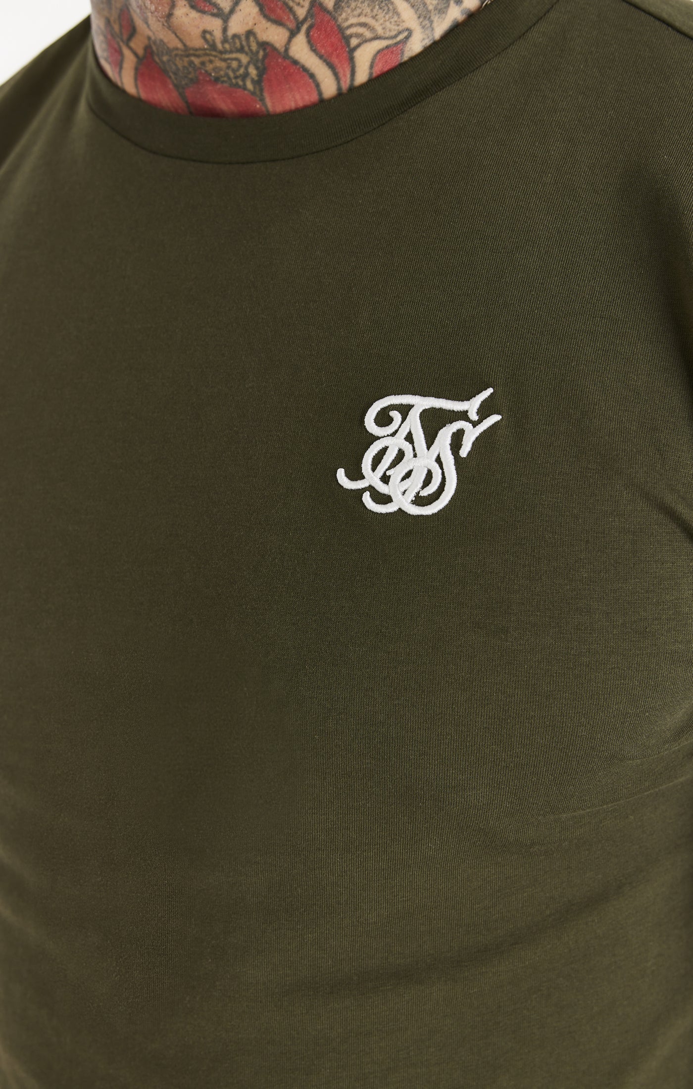 SikSilk Gym-T-Shirt mit kurzen Ärmeln - Khaki (1)