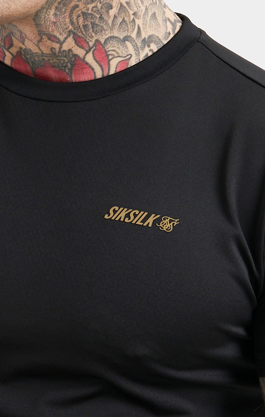 Schwarzes Sport Poly T Shirt