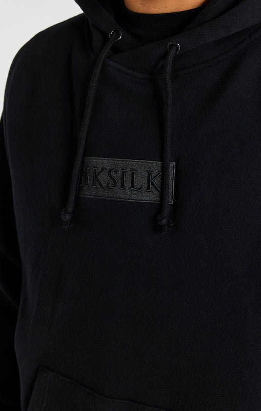 SikSilk Kapuzenpullover mit überschnittenen Schultern - Schwarz