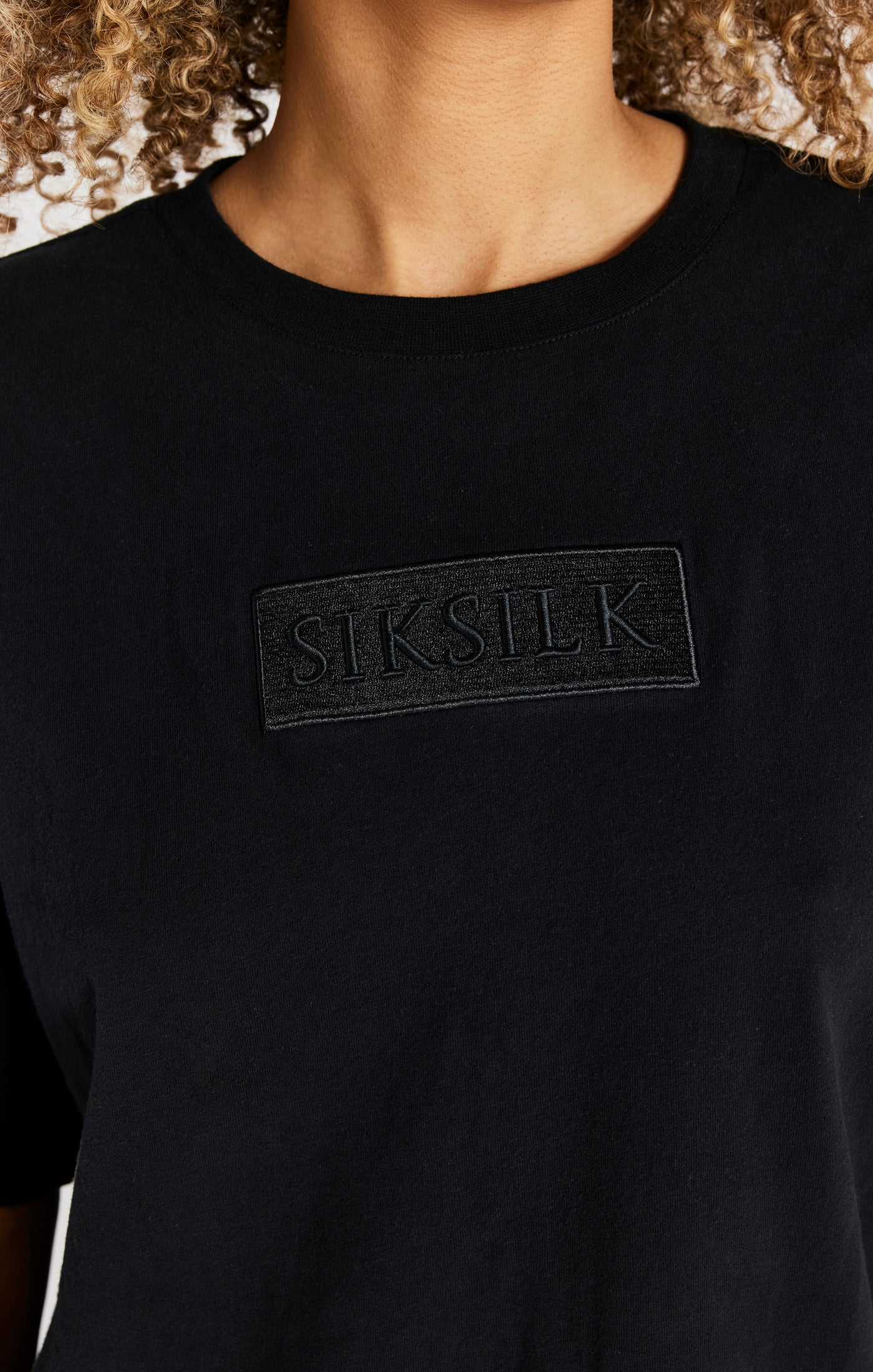 SikSilk Essential Oversized-T-Shirt mit kurzen Ärmeln - Schwarz (9)