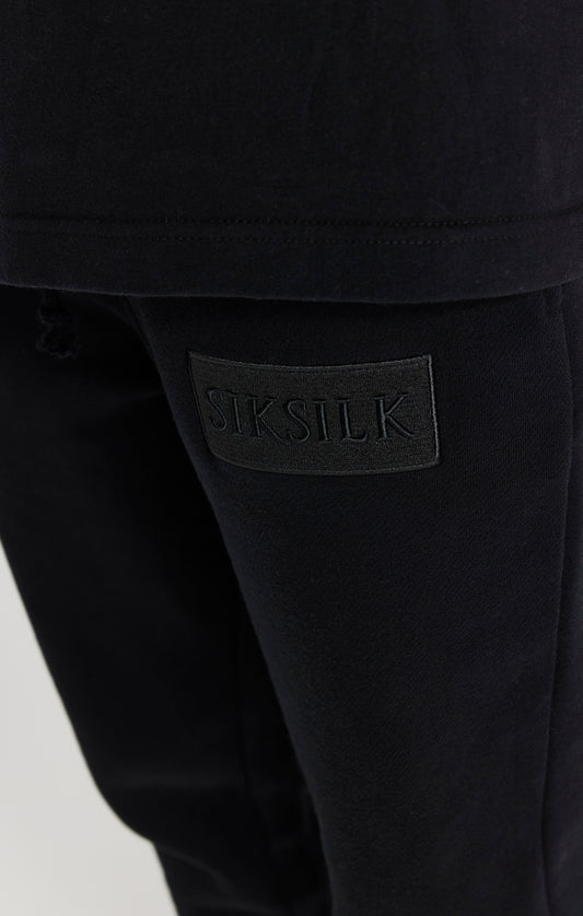 SikSilk Joggerhose mit lockerer Passform und Knöchelbündchen - Schwarz