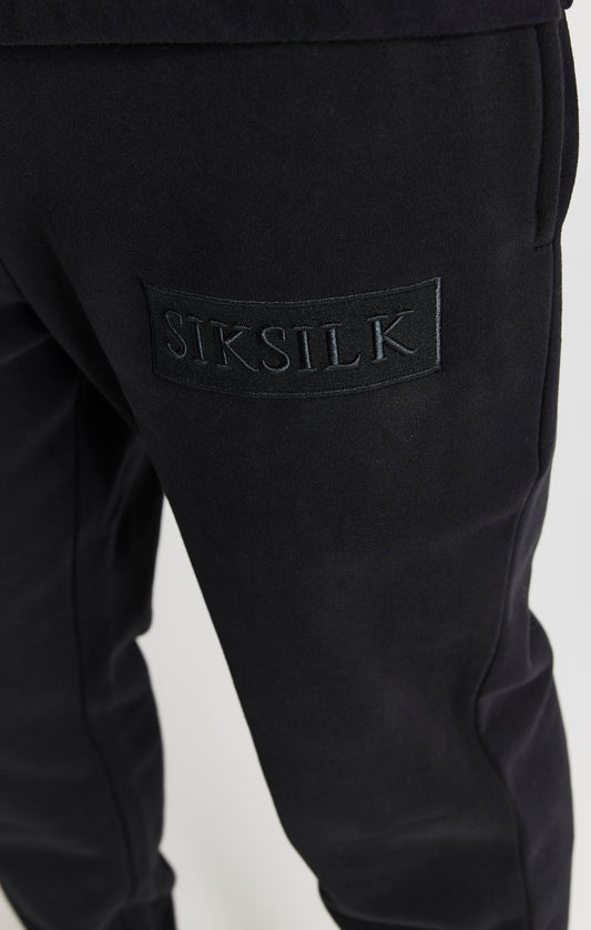 SikSilk Joggerhose mit lockerer Passform und Knöchelbündchen - Schwarz