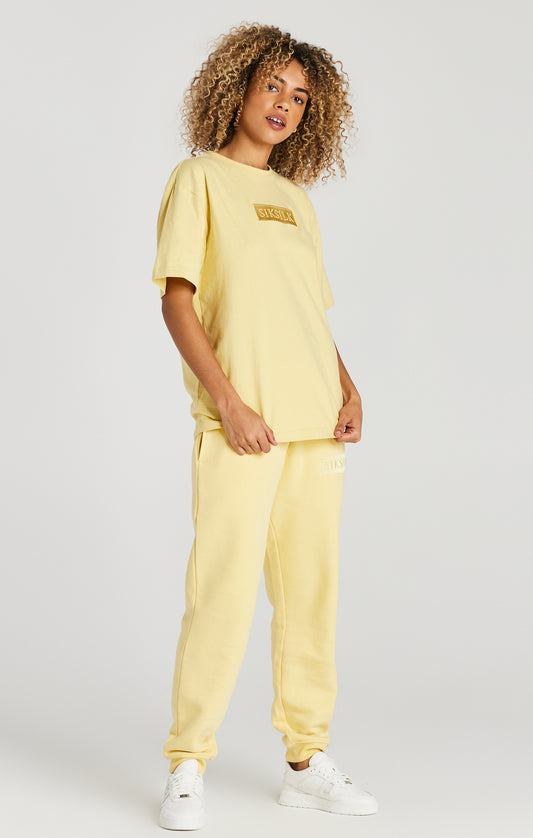 SikSilk Essential Oversized-T-Shirt mit kurzen Ärmeln - Gelb