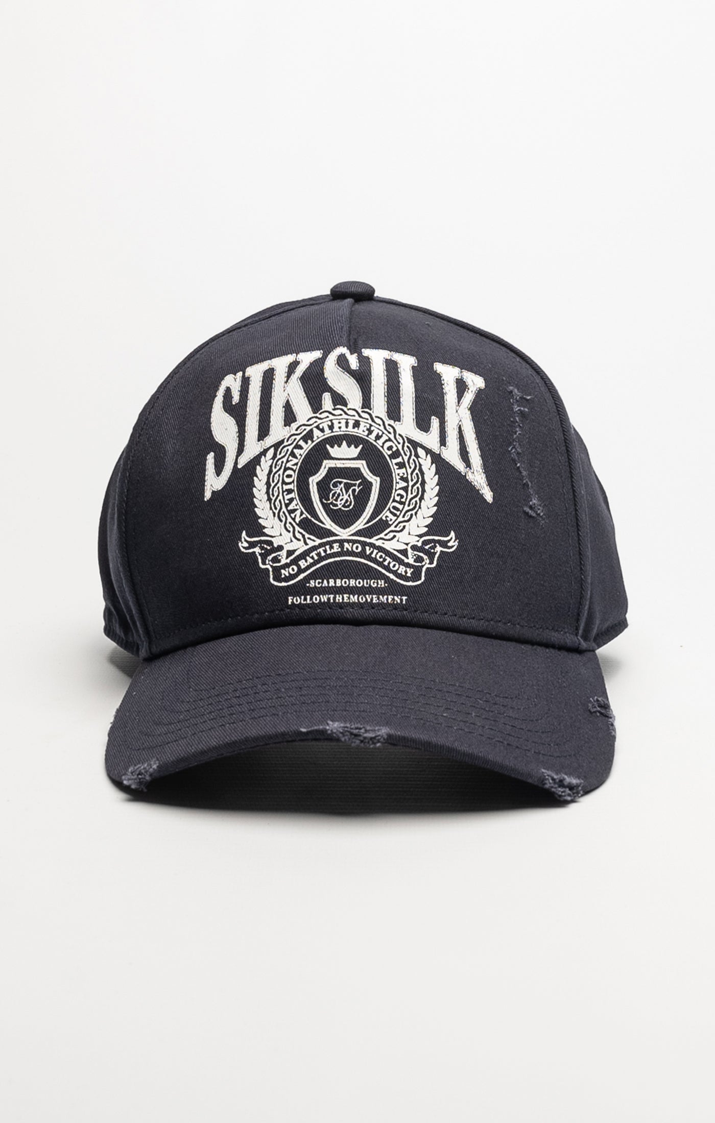 SikSilk Retro Trucker Cap aus Baumwolle im Used-Look – Marineblau (1)