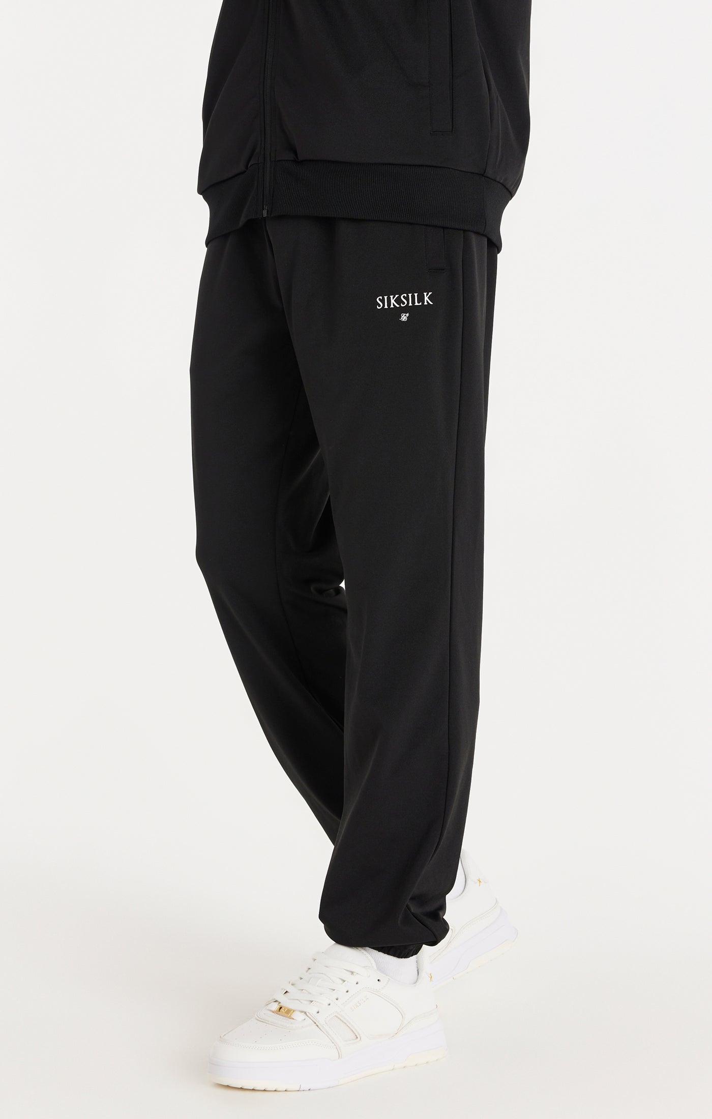 SikSilk Hose mit lockerer Passform und Bereich mit schmalen Knöchelbündchen – Schwarz