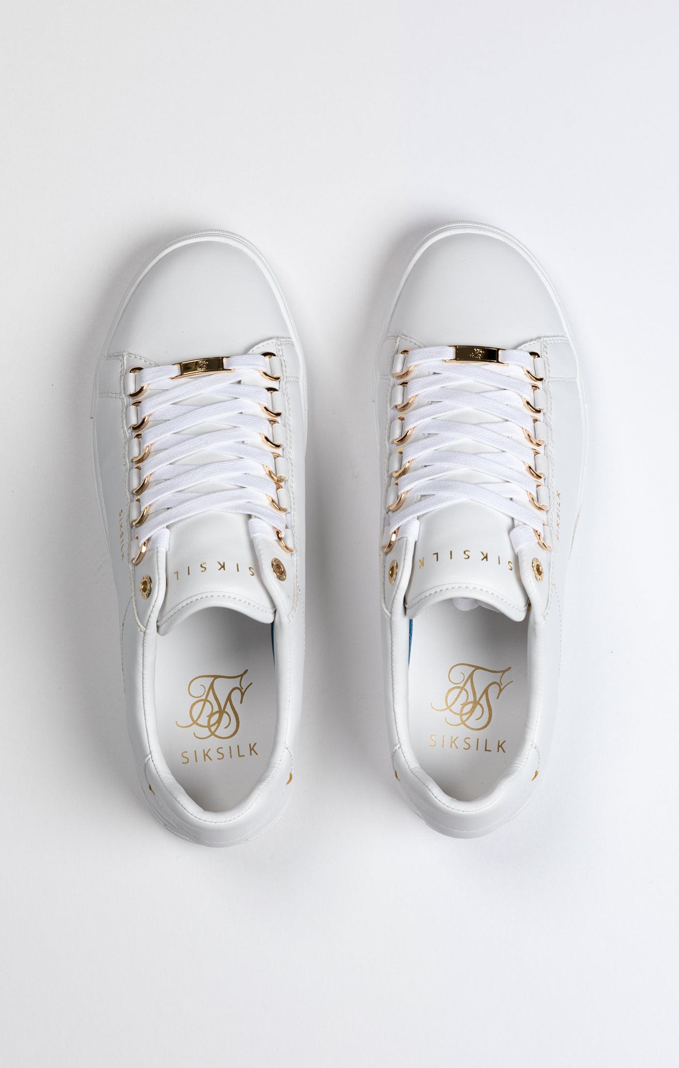 SikSilk Barra Sneaker - Weiß, Weiß &amp; Gold (10)