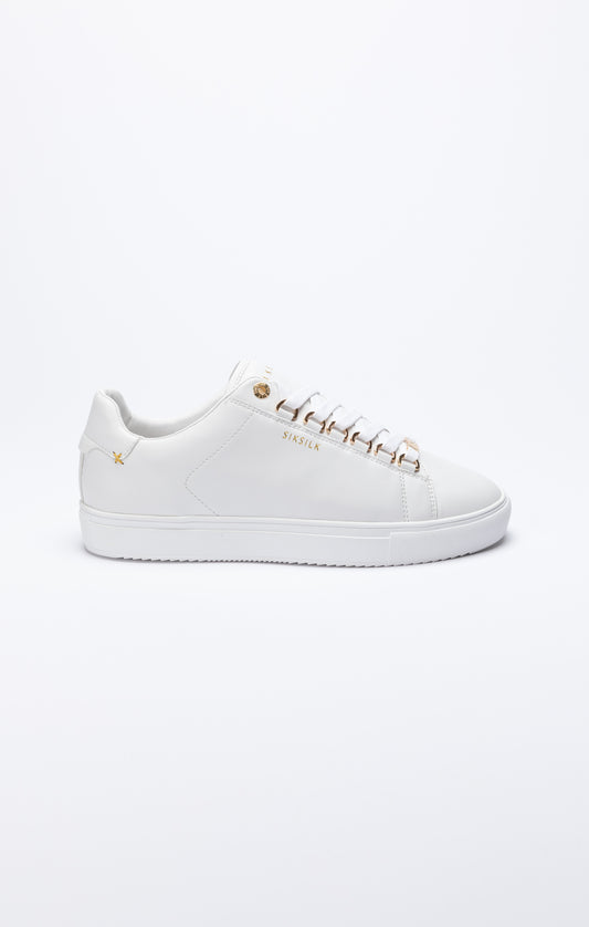 SikSilk Barra Sneaker - Weiß, Weiß & Gold