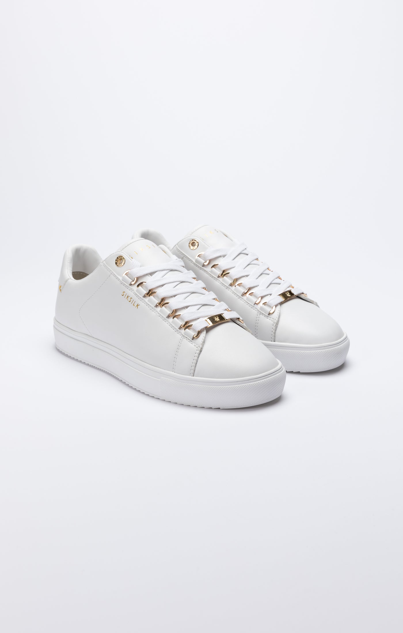 SikSilk Barra Sneaker - Weiß, Weiß &amp; Gold (4)