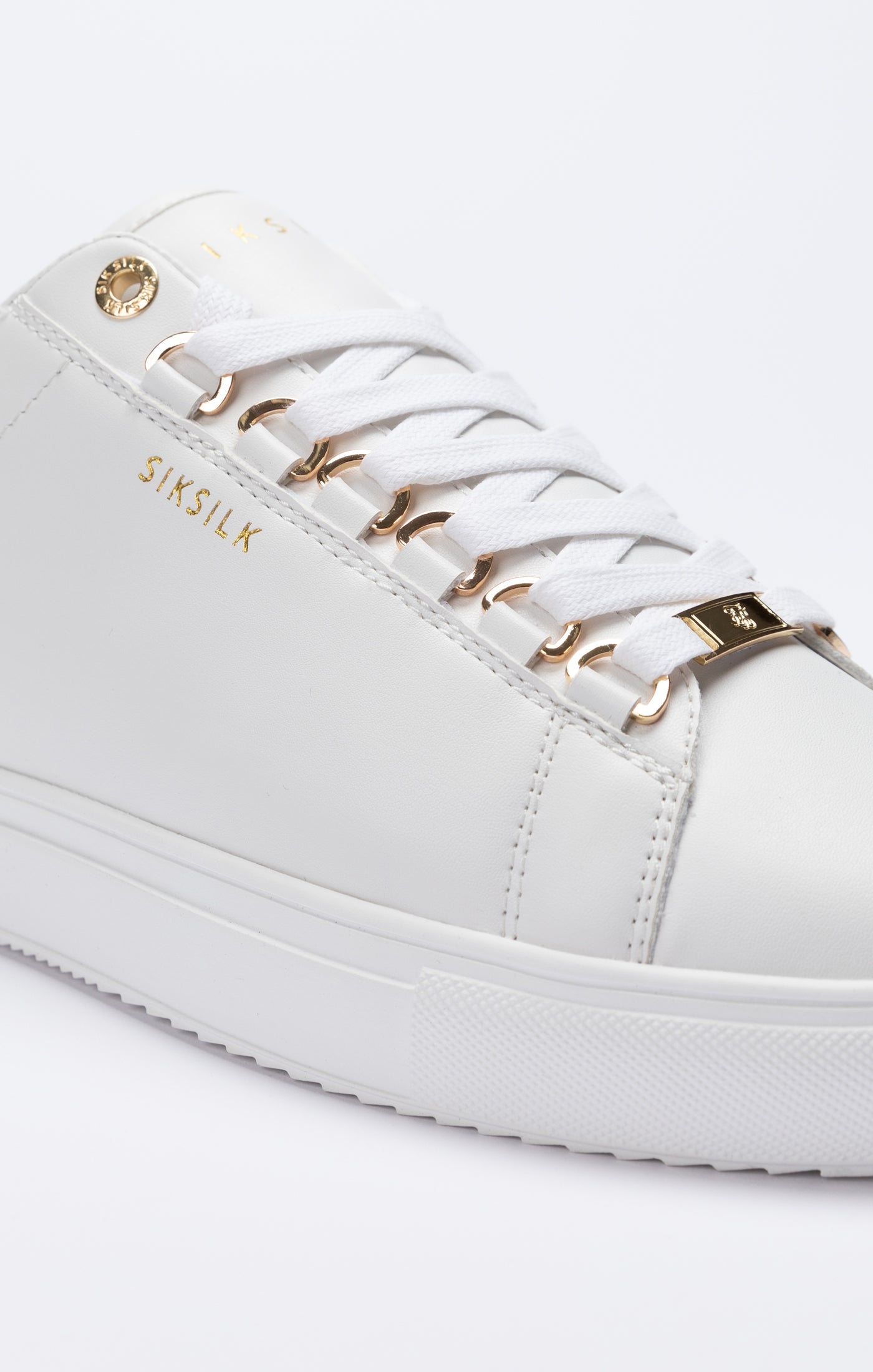 SikSilk Barra Sneaker - Weiß, Weiß &amp; Gold (5)