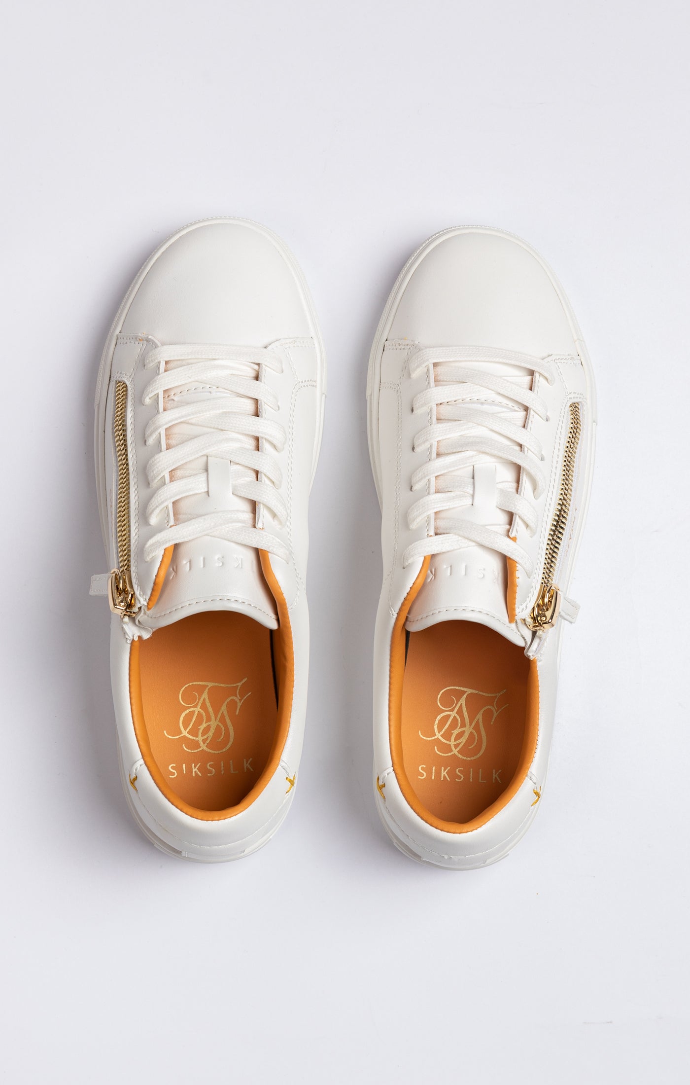 SikSilk Kirkie Sneaker- Weiß, Weiß &amp; Gold (5)