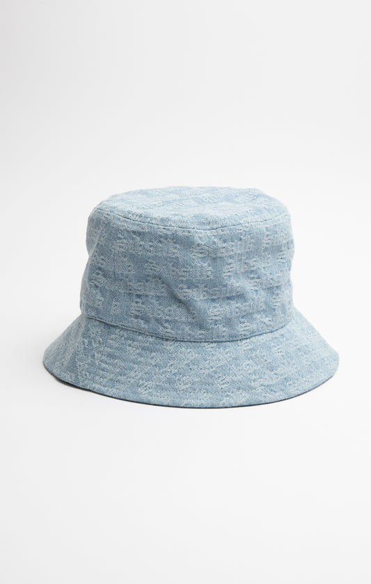 SikSilk Jacquard Denim Bucket Hat - Light Blue