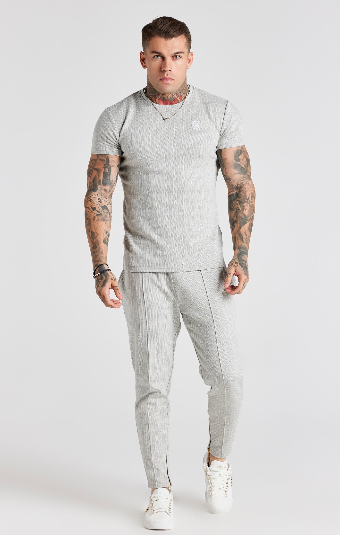 Grey Herringbone T-Shirt (2)