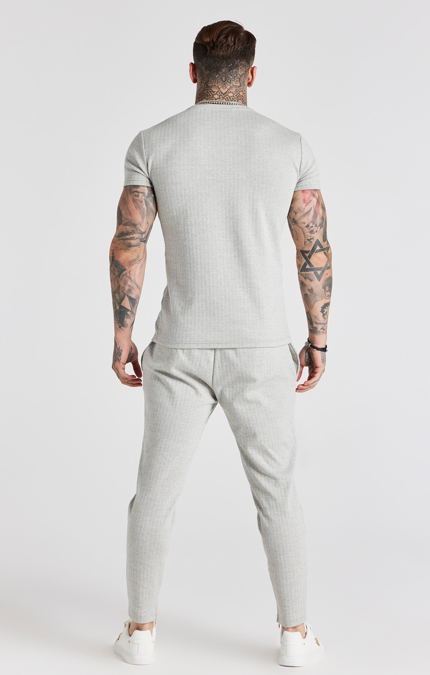 Grey Herringbone T-Shirt (4)