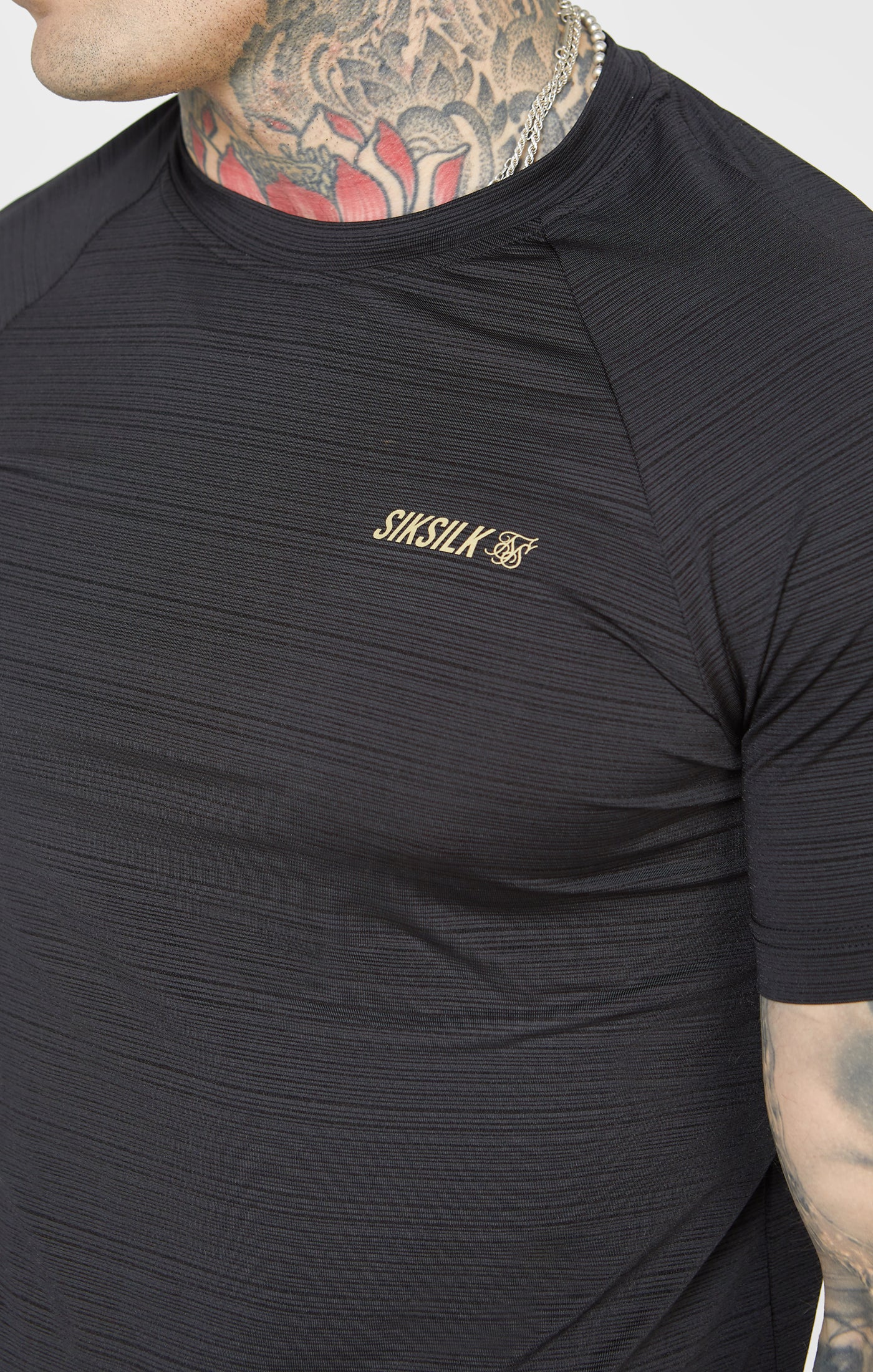 Schwarzes Sport T Shirt mit Strukturiertem Look (1)