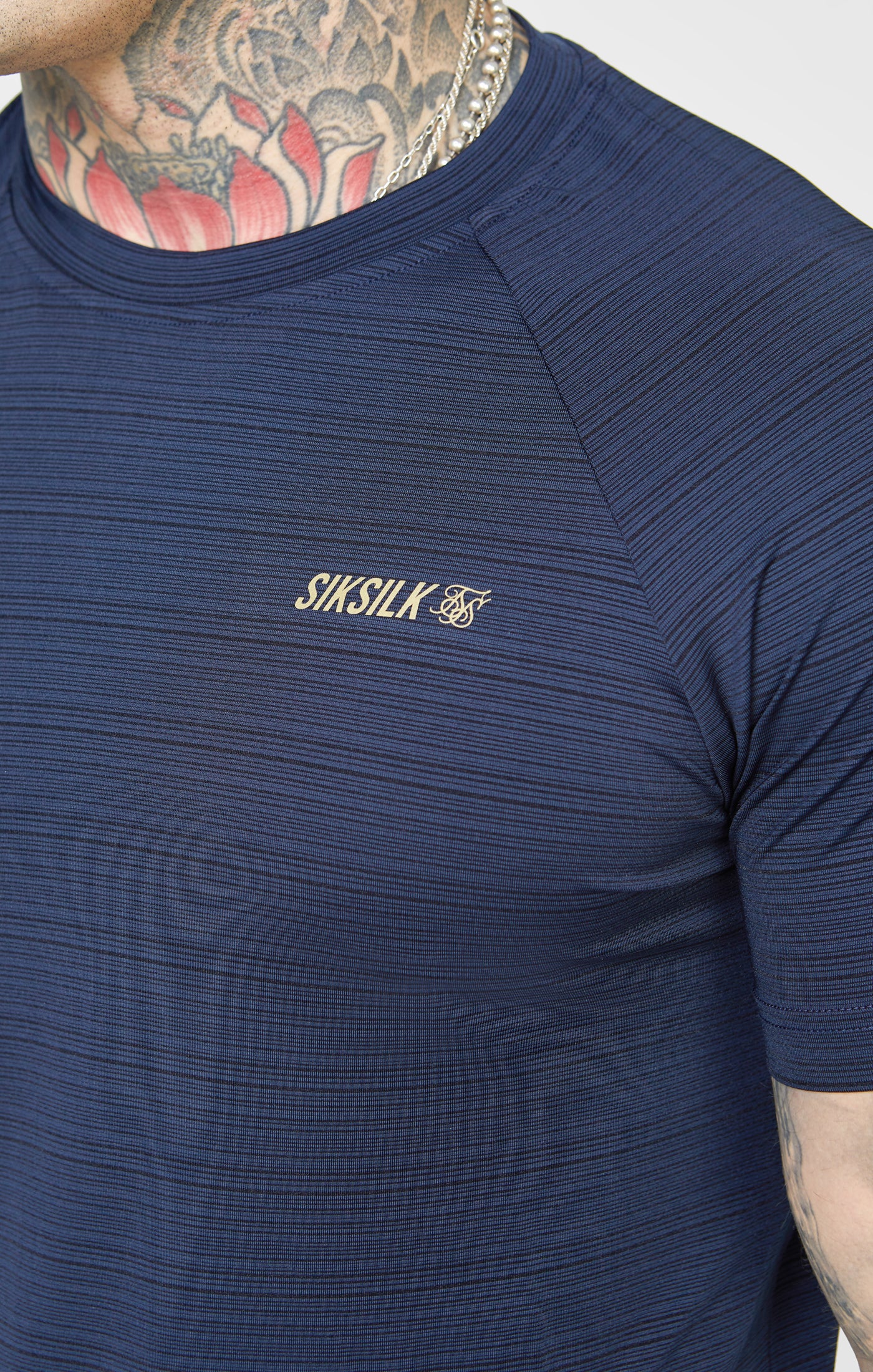 Navy Sports Textured Look T-Shirt (1)