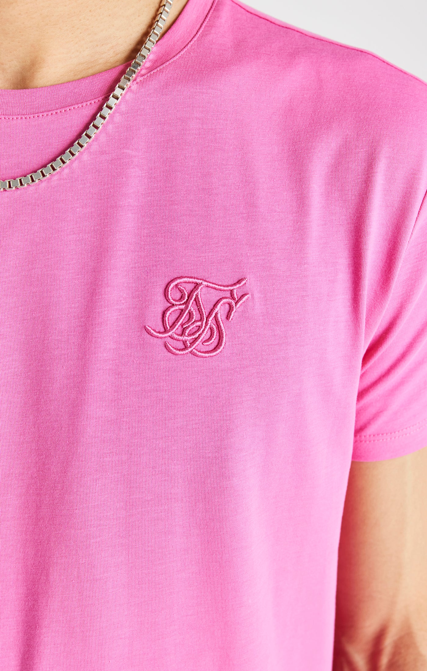 Pinkes Kurzärmliges Muskelfitness T Shirt (1)