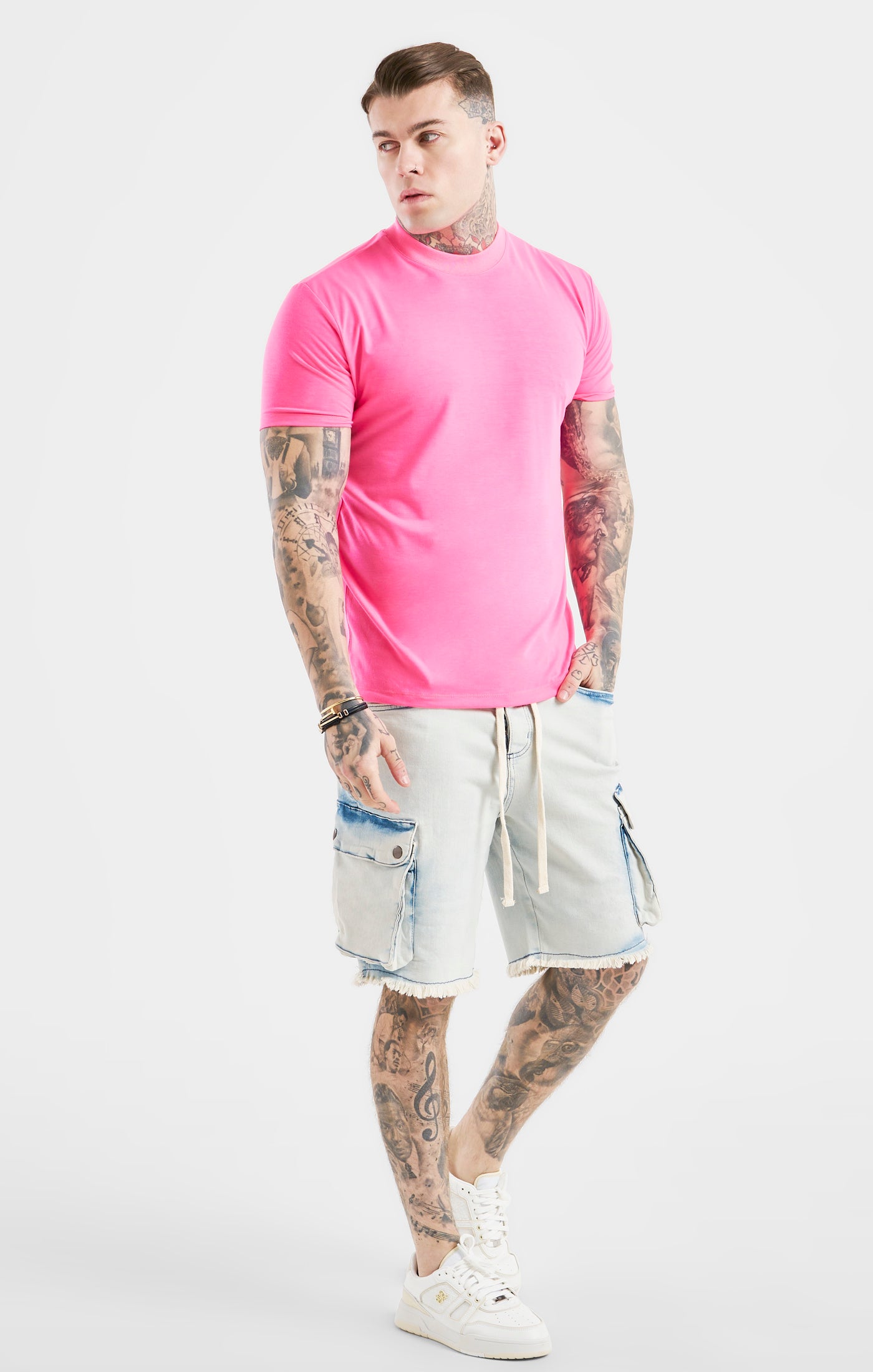 Messi x SikSilk Pink High Neck T-Shirt (4)