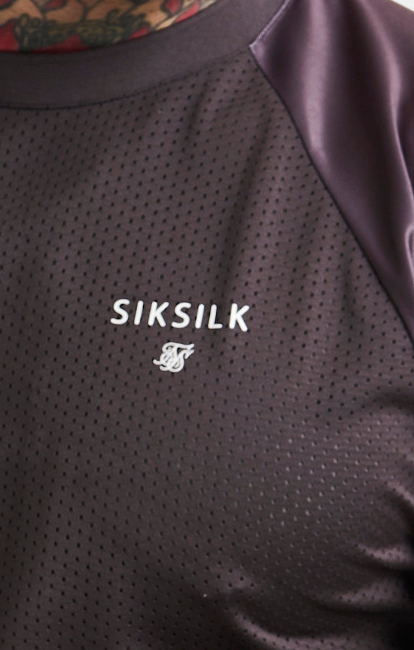 SikSilk Mesh Sport T-Shirt - Brown &amp; Orange (1)