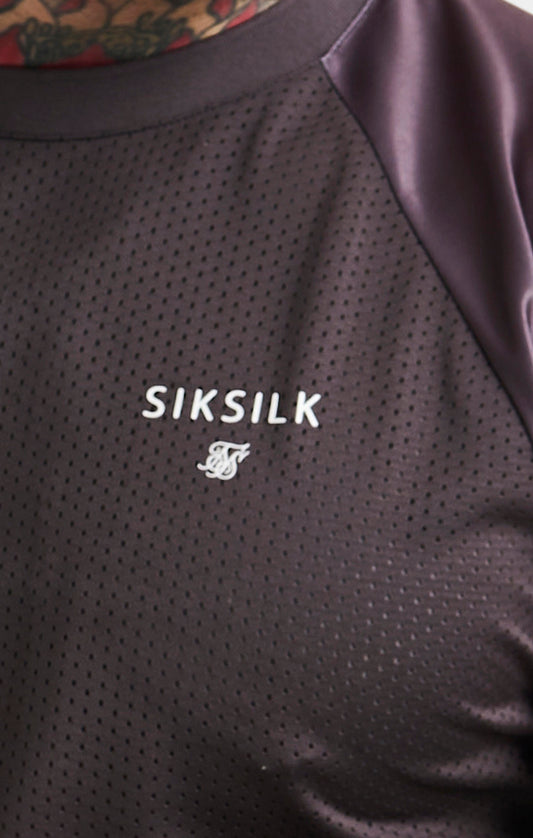 SikSilk Mesh Sport T-Shirt - Brown & Orange
