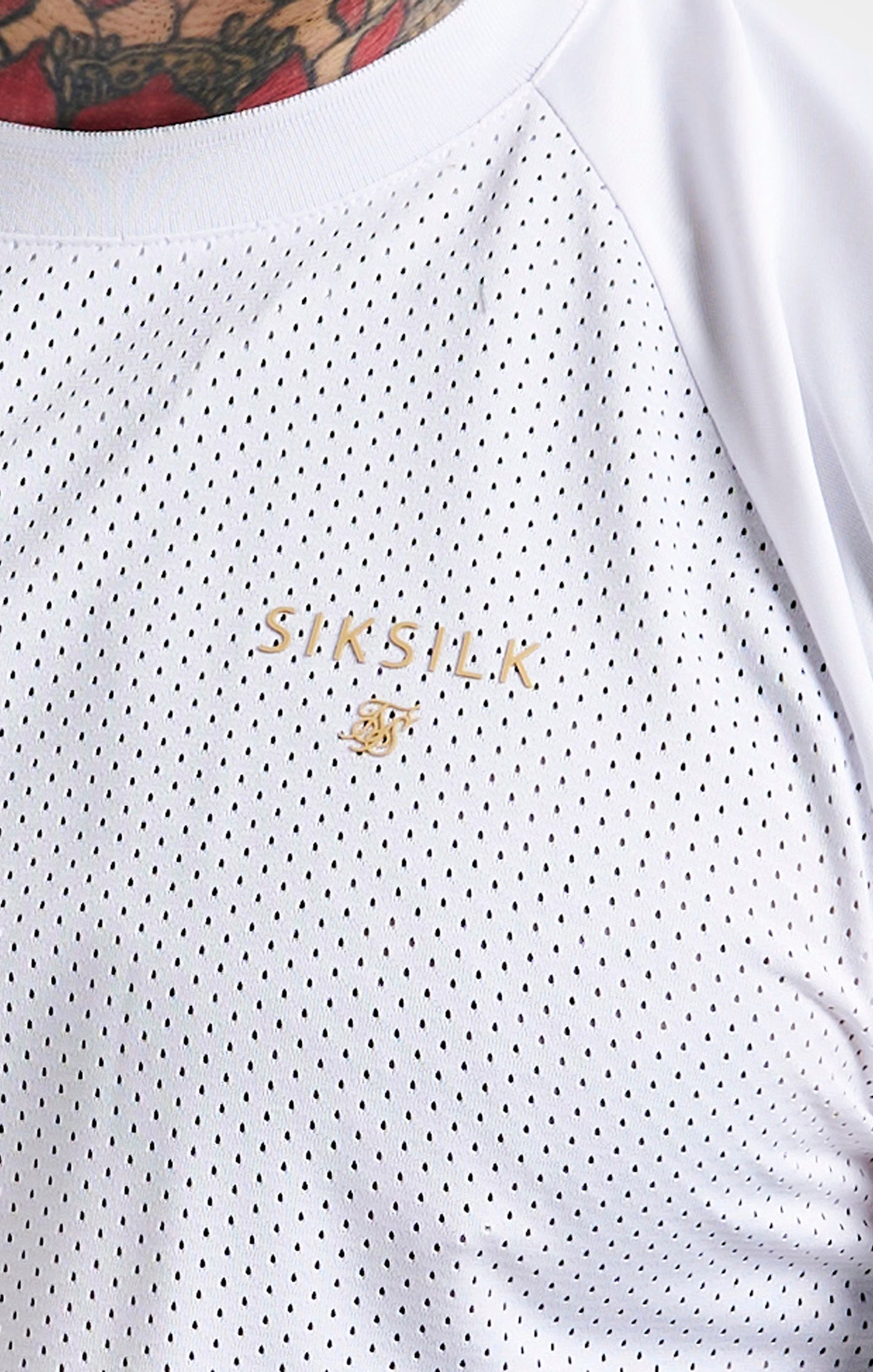 Weißes Mesh Sport T Shirt (1)