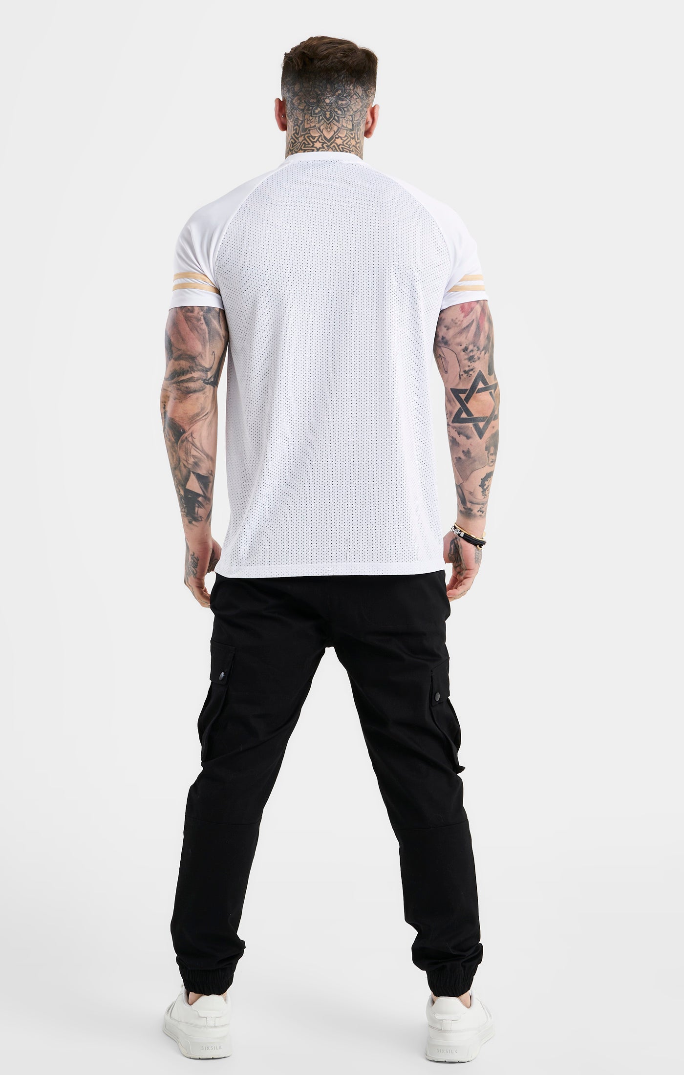 Weißes Mesh Sport T Shirt (4)