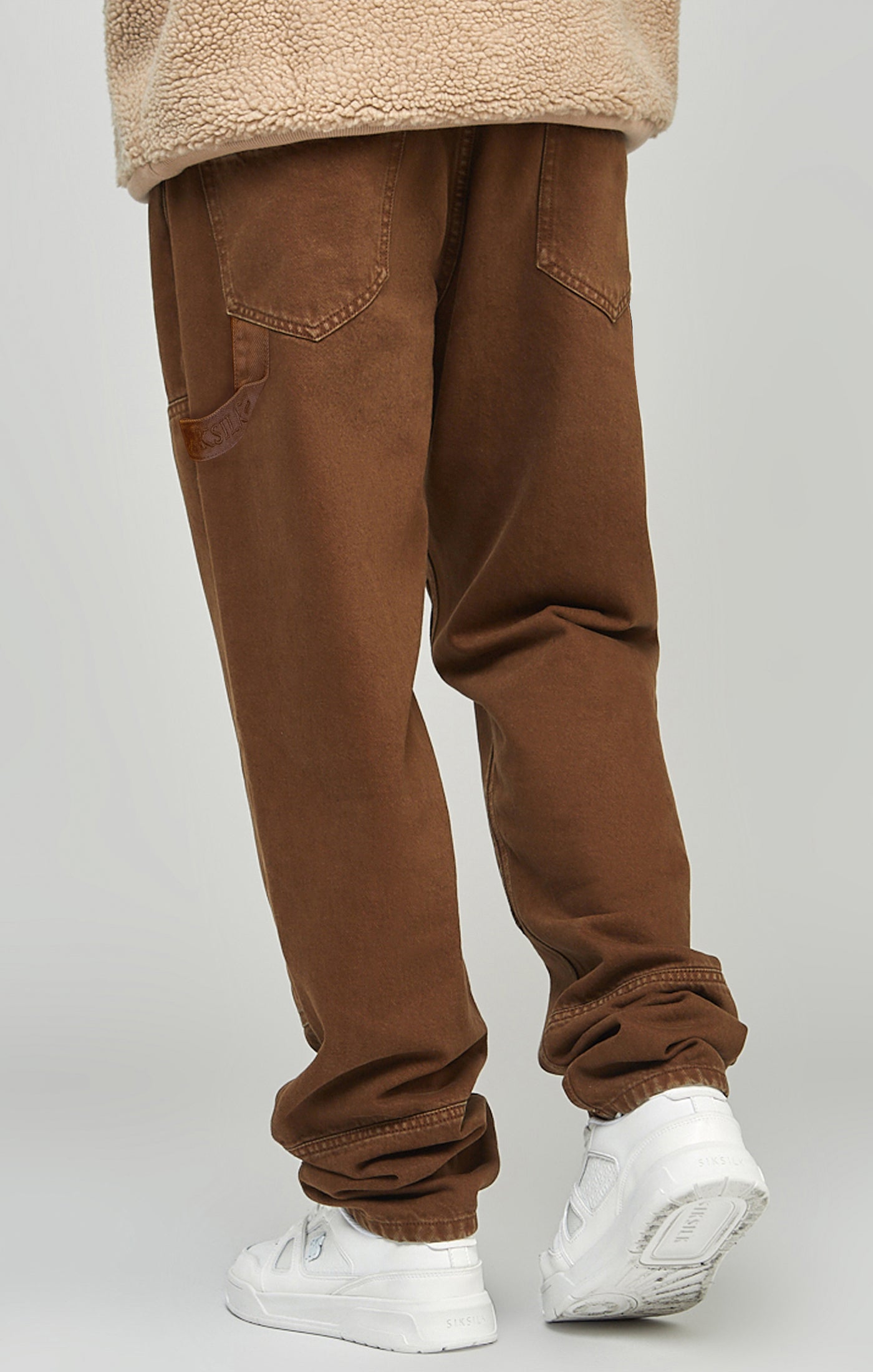 Braune Carpenter-Jeans aus Denim mit gerader Passform (4)