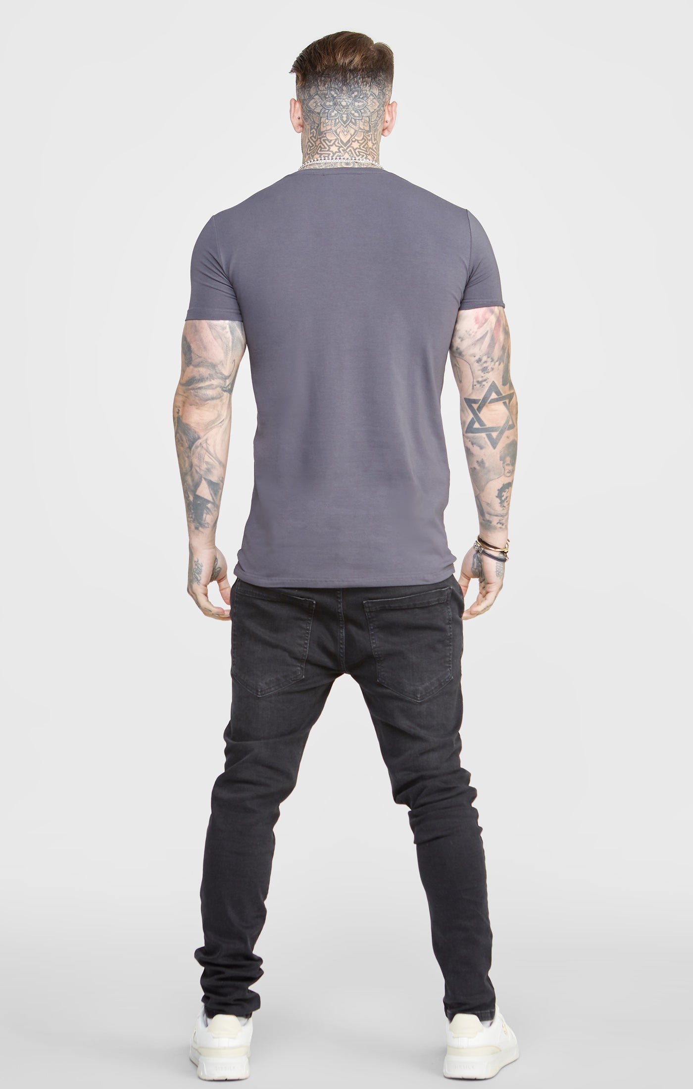 Grey Muscle Fit T-Shirt (4)