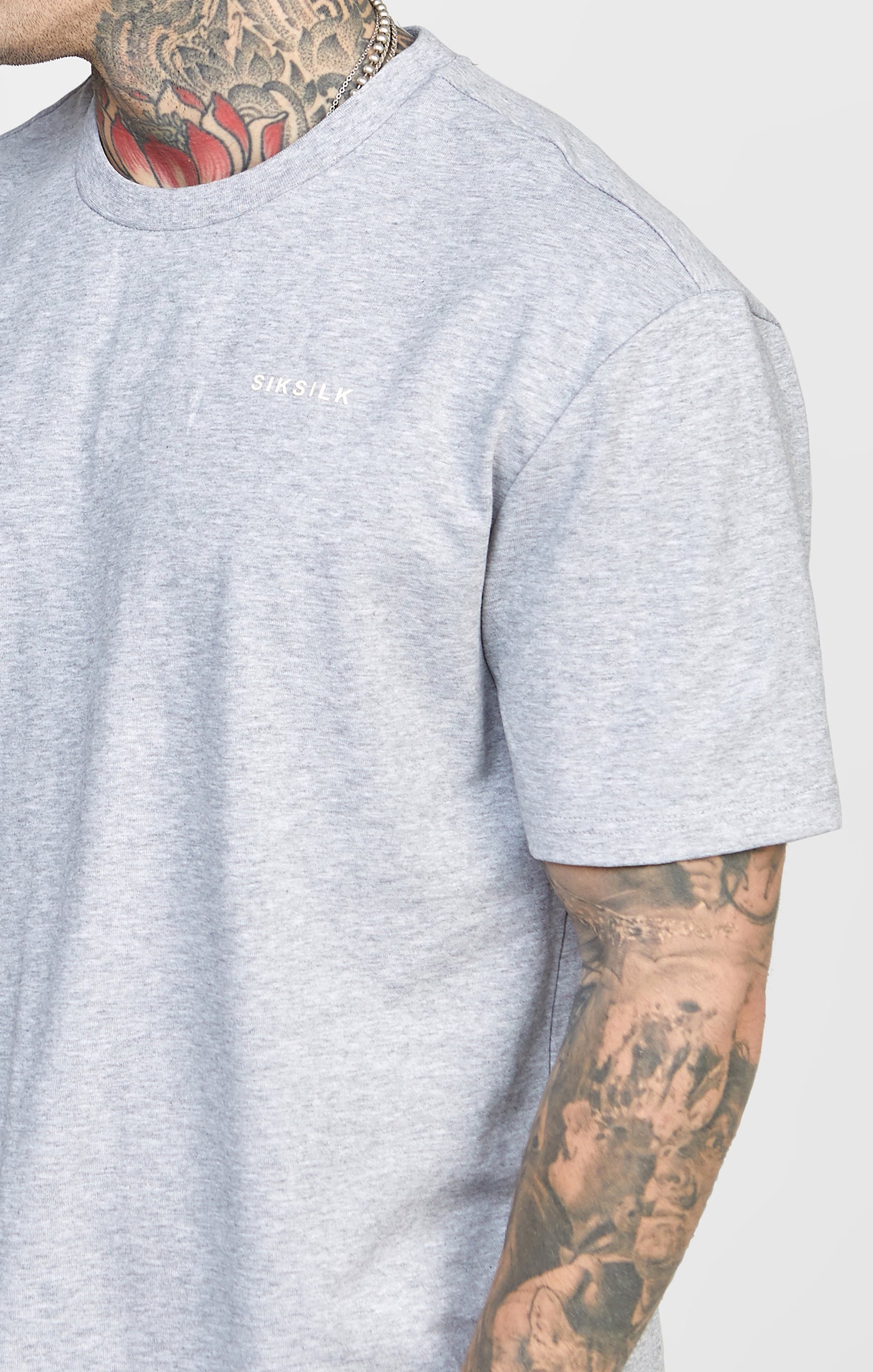 Grey Oversized Back Logo T-Shirt (2)