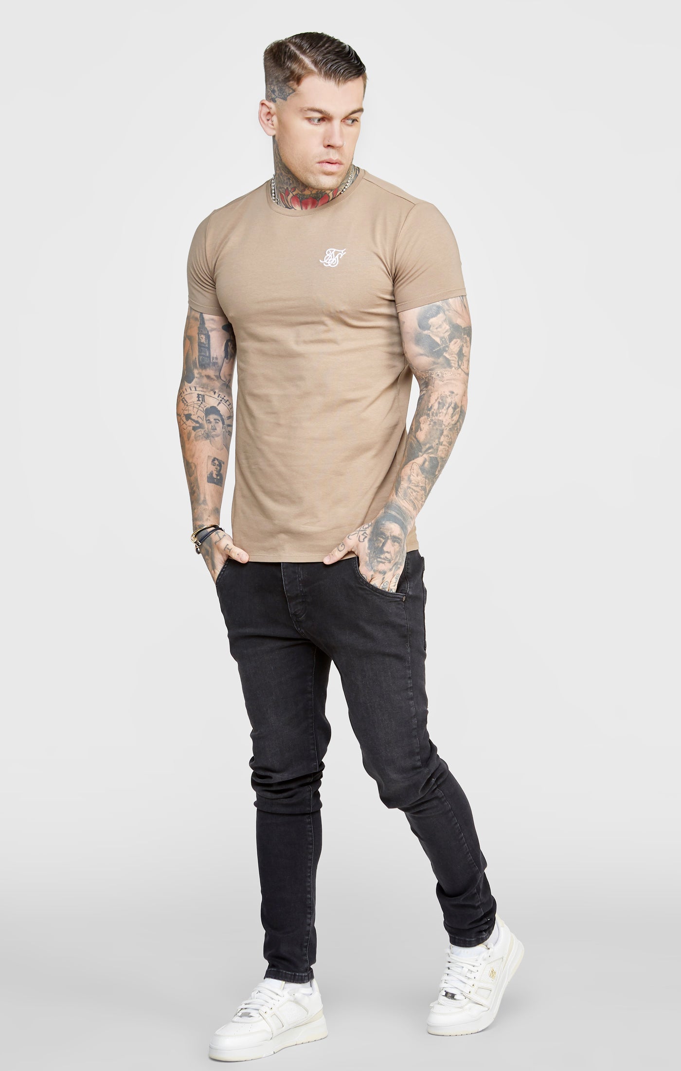 Khaki Twin Pack Muscle Fit T-Shirt (2)