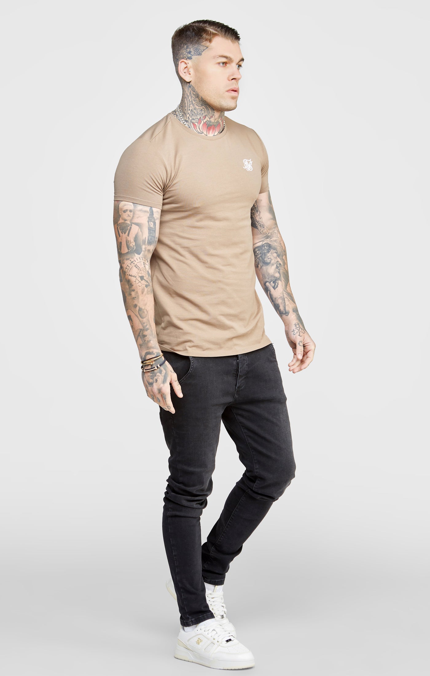 Khaki Twin Pack Muscle Fit T-Shirt (3)