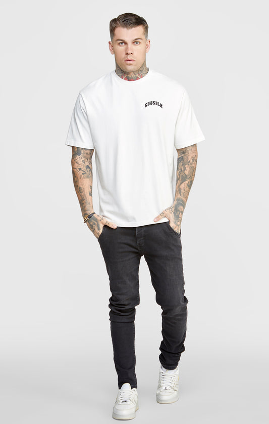 Weißes Graphic Oversized T-Shirt