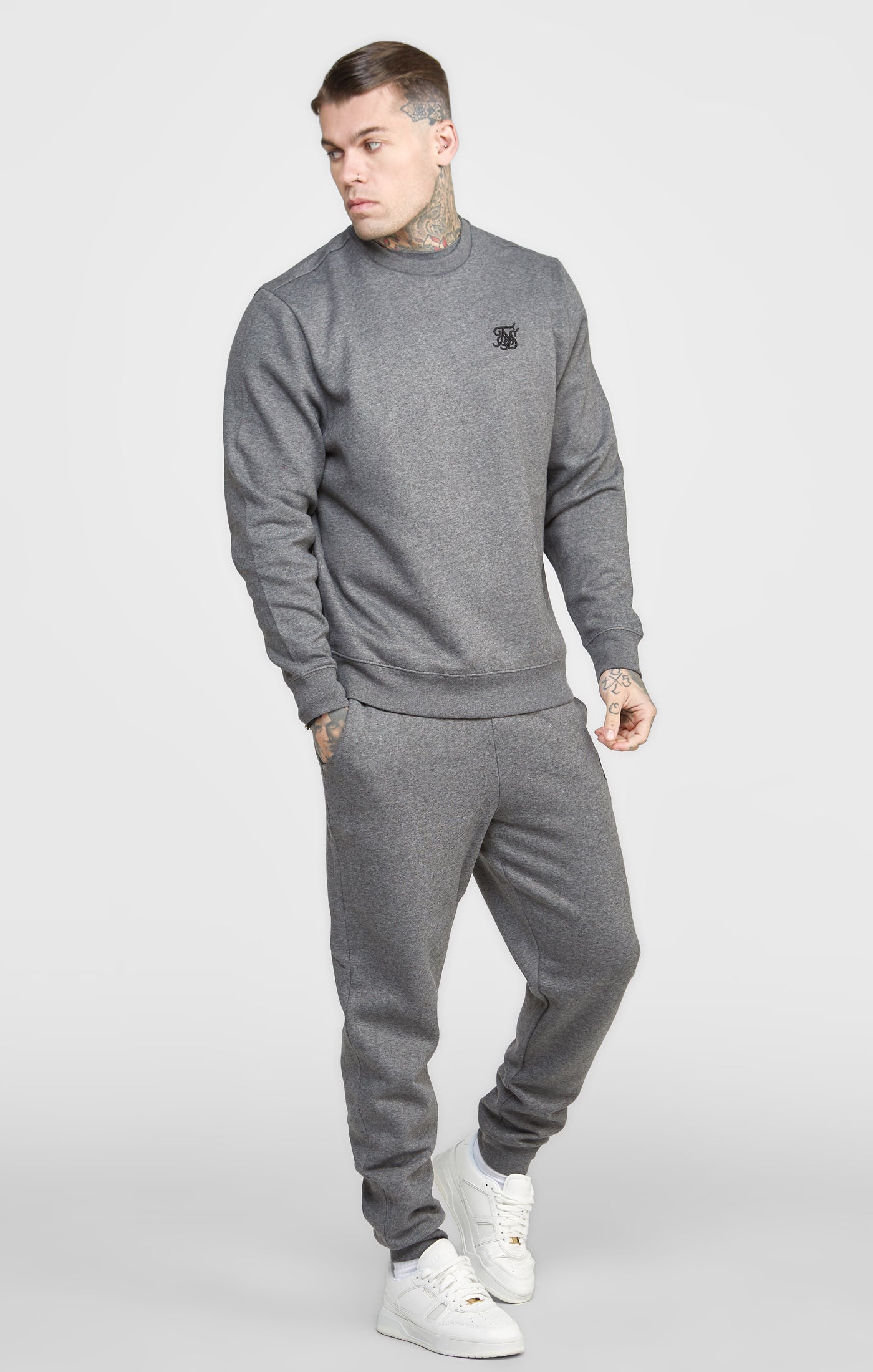 Grey Marl Essential Sweatshirt (3)