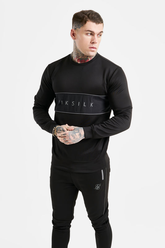 Black Panelled Sweatshirt