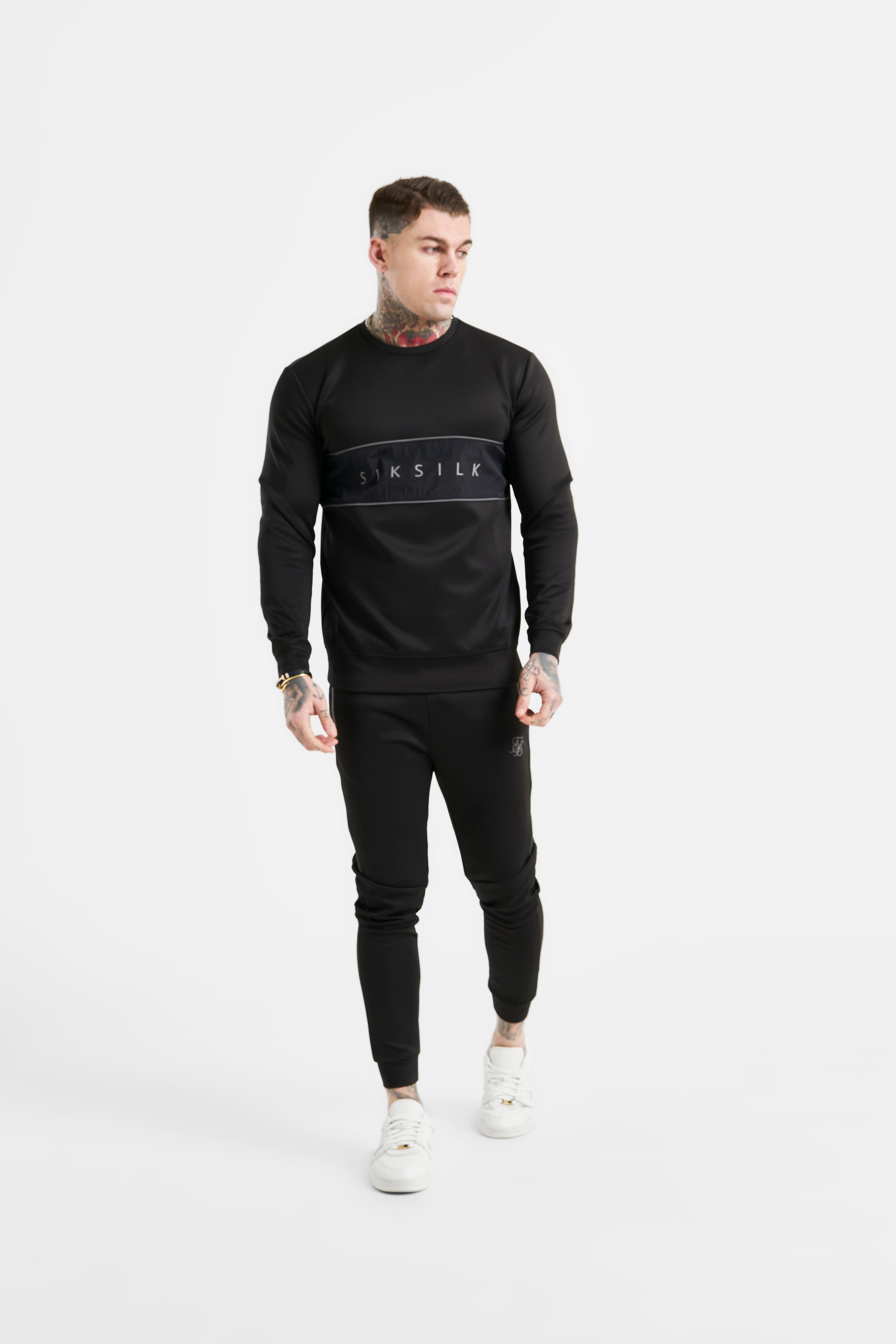 Black Panelled Sweatshirt (2)