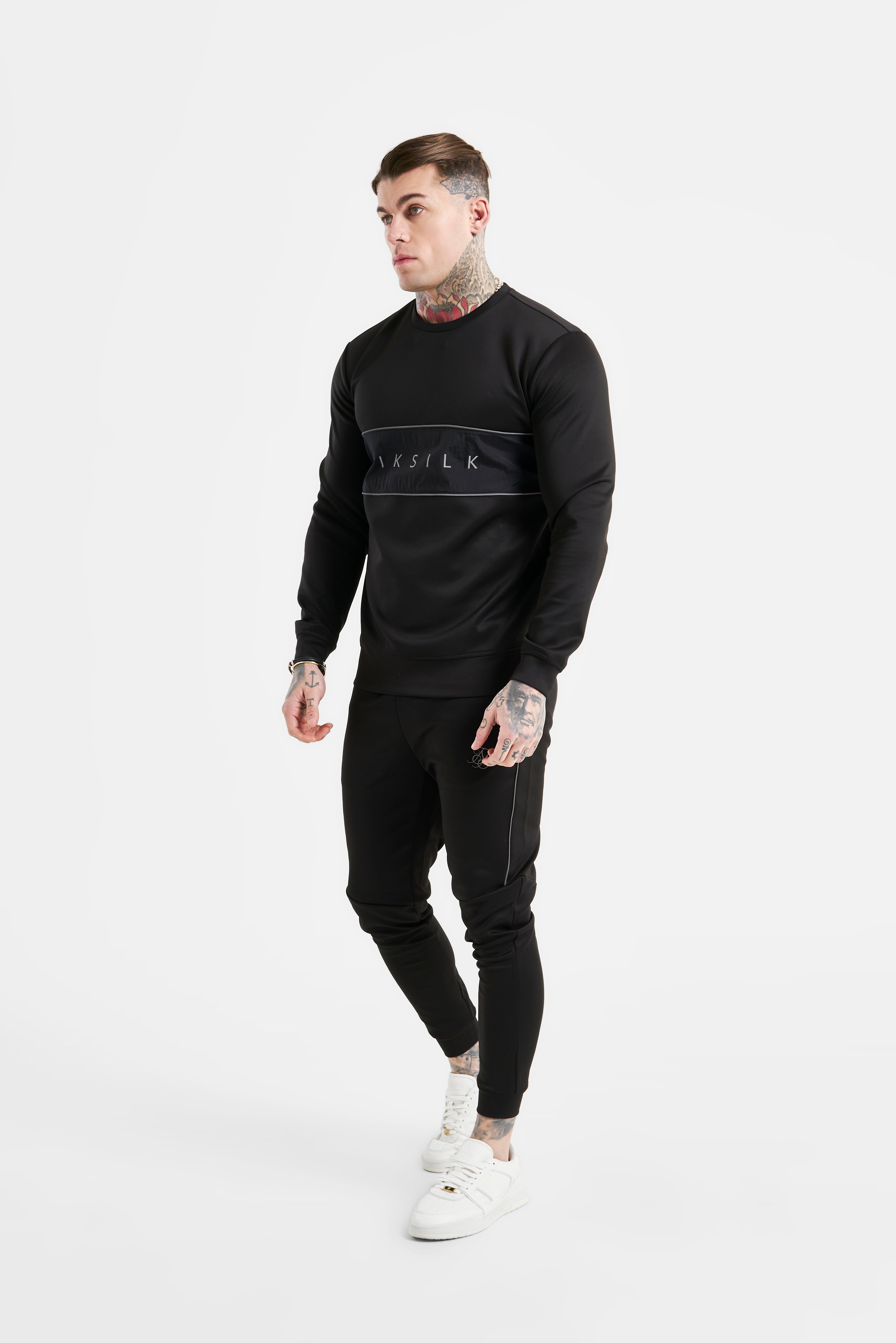 Black Panelled Sweatshirt (3)