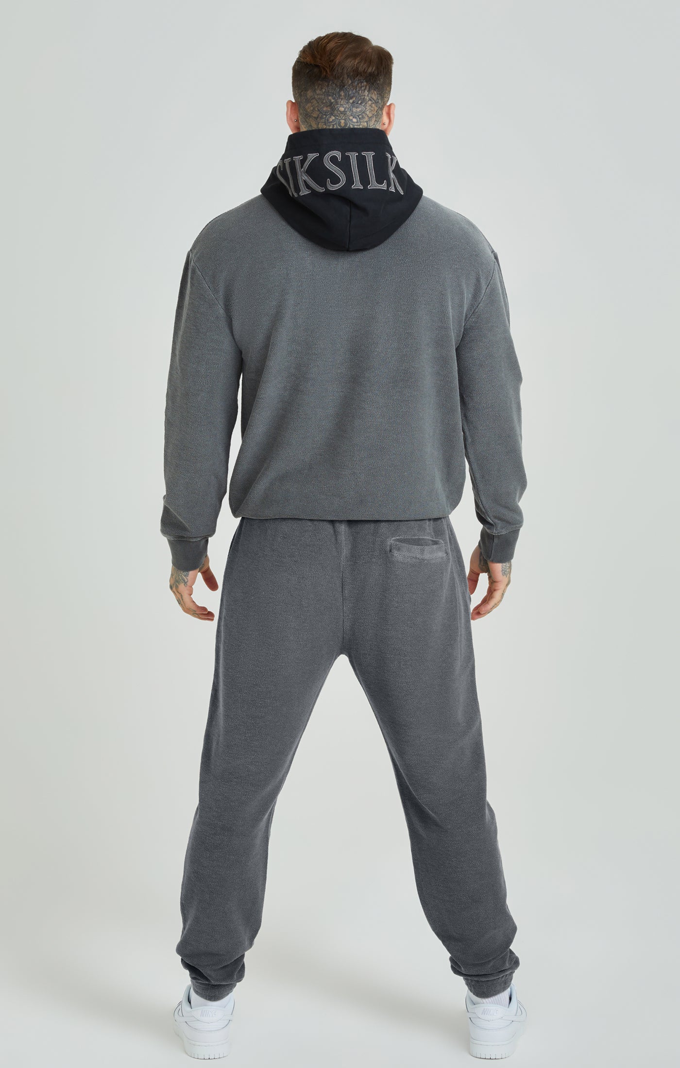Grey Heavyweight Loopback Relaxed Joggers (4)