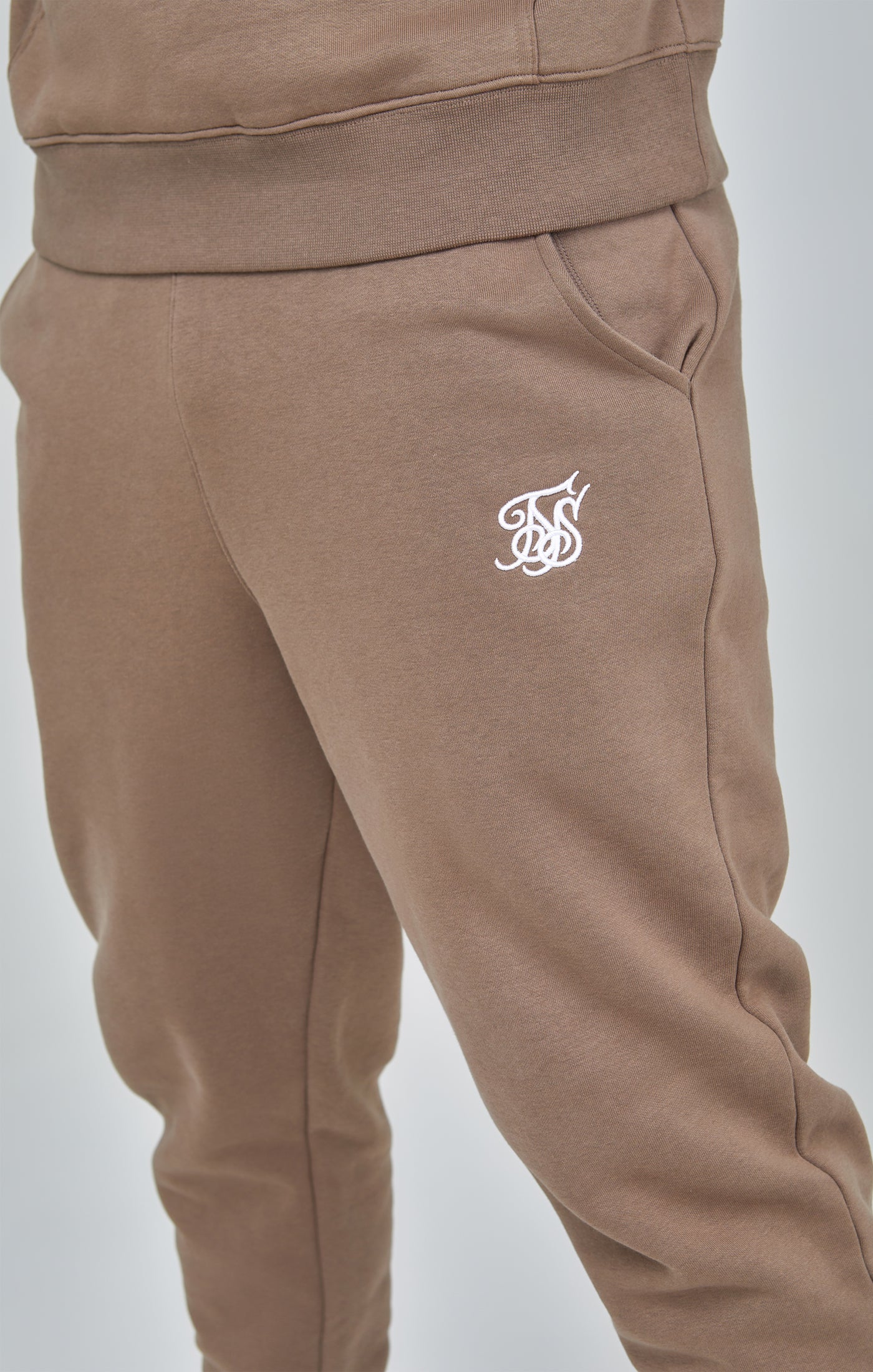 Brown Essential Cuffed Joggers (5)