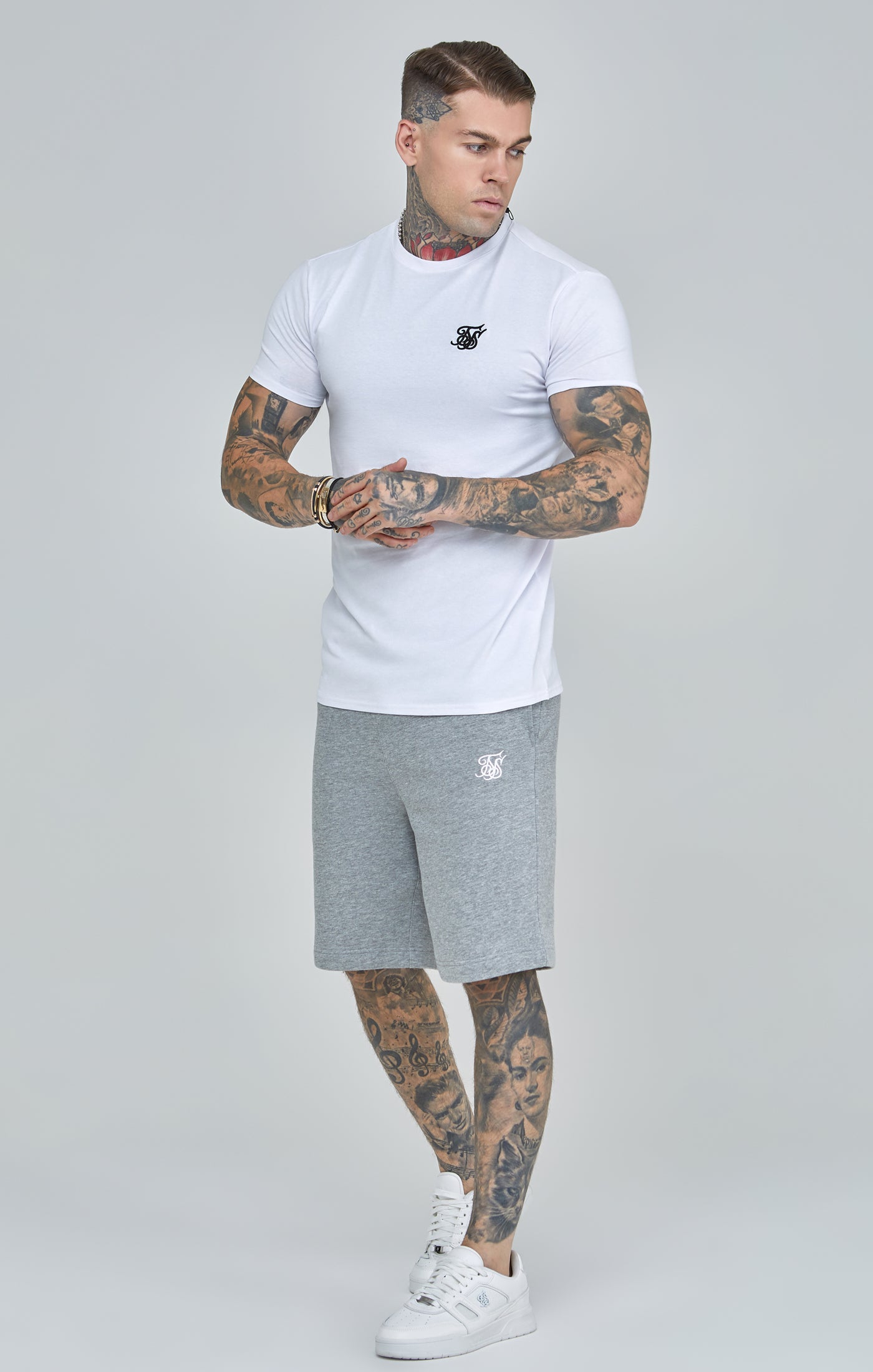 White Essential Short Sleeve Muscle Fit T-Shirt (1)