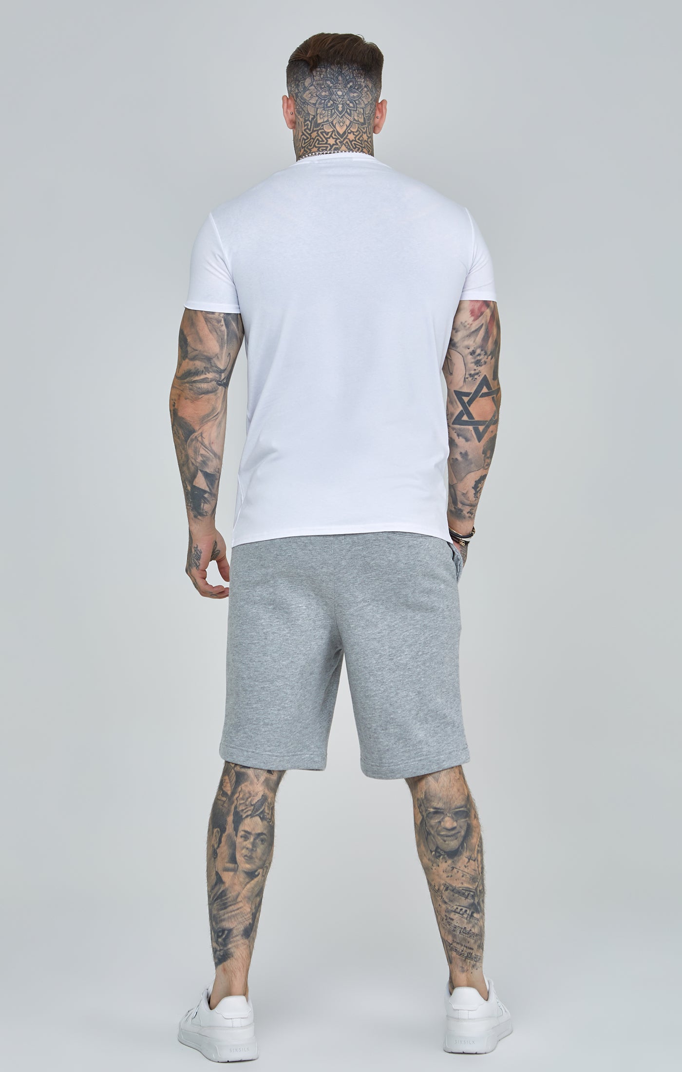 White Essential Short Sleeve Muscle Fit T-Shirt (4)
