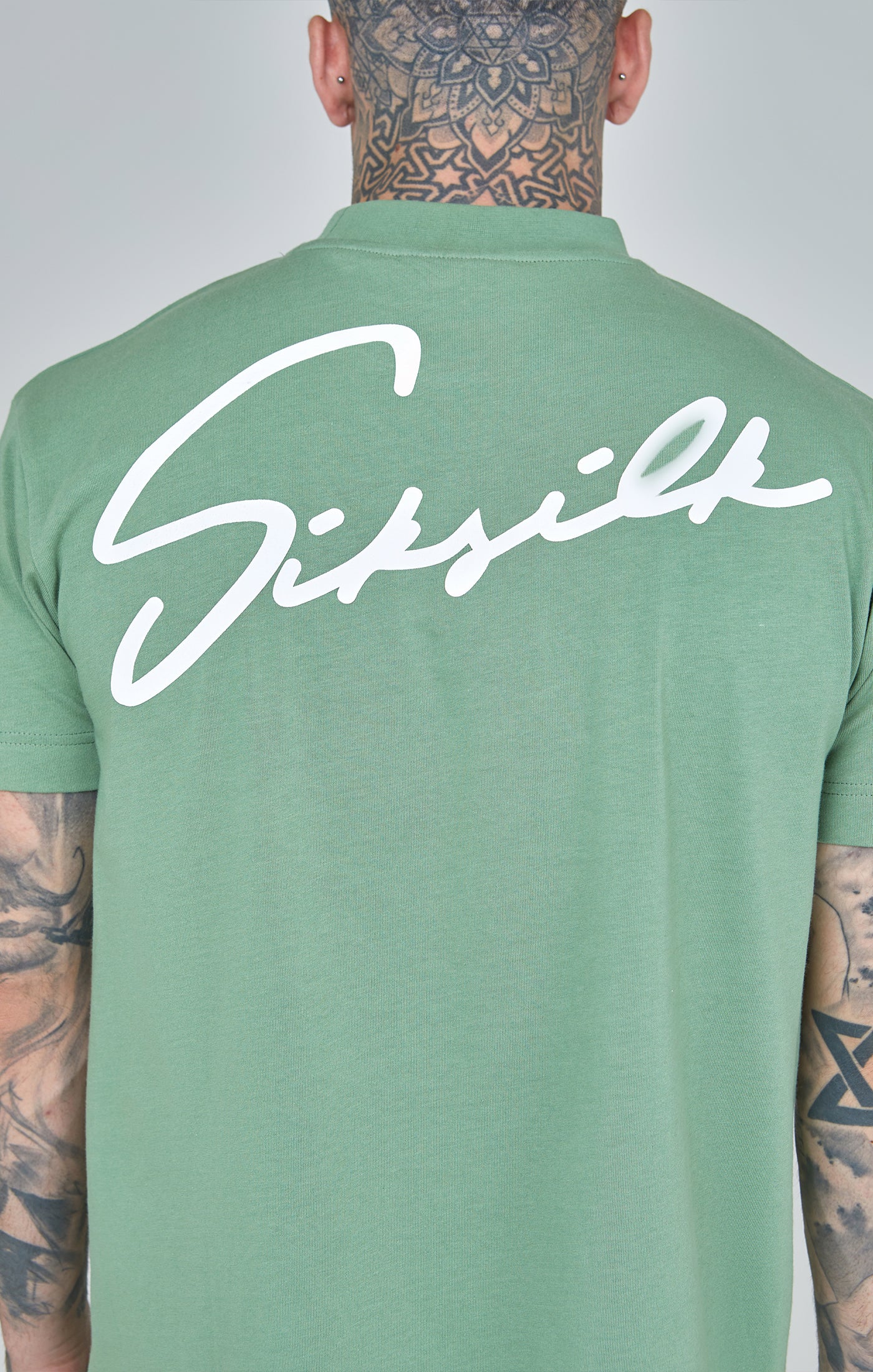 Green Script Print Oversized T-Shirt (1)