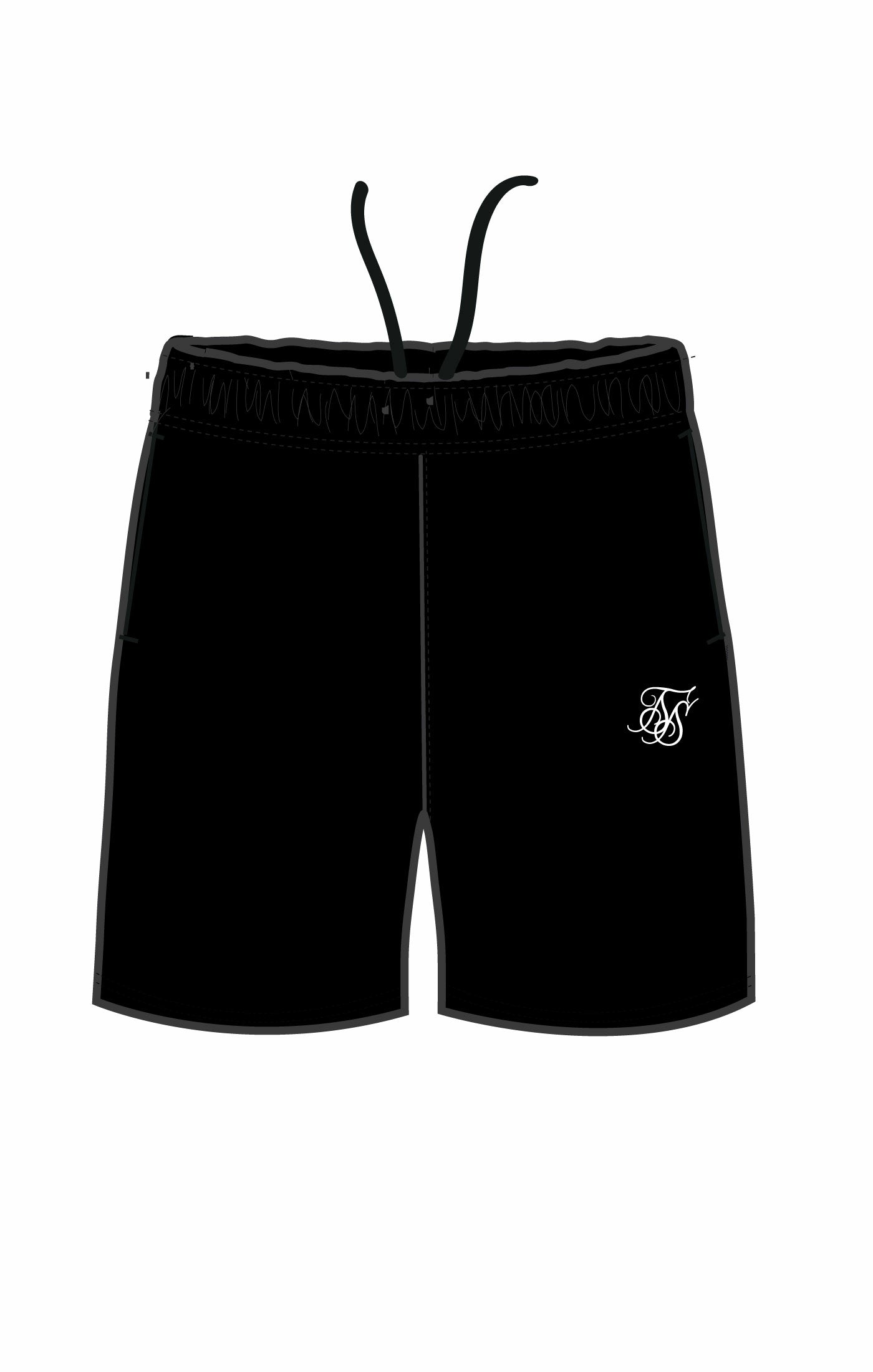 Schwarze Essential Shorts aus Jersey