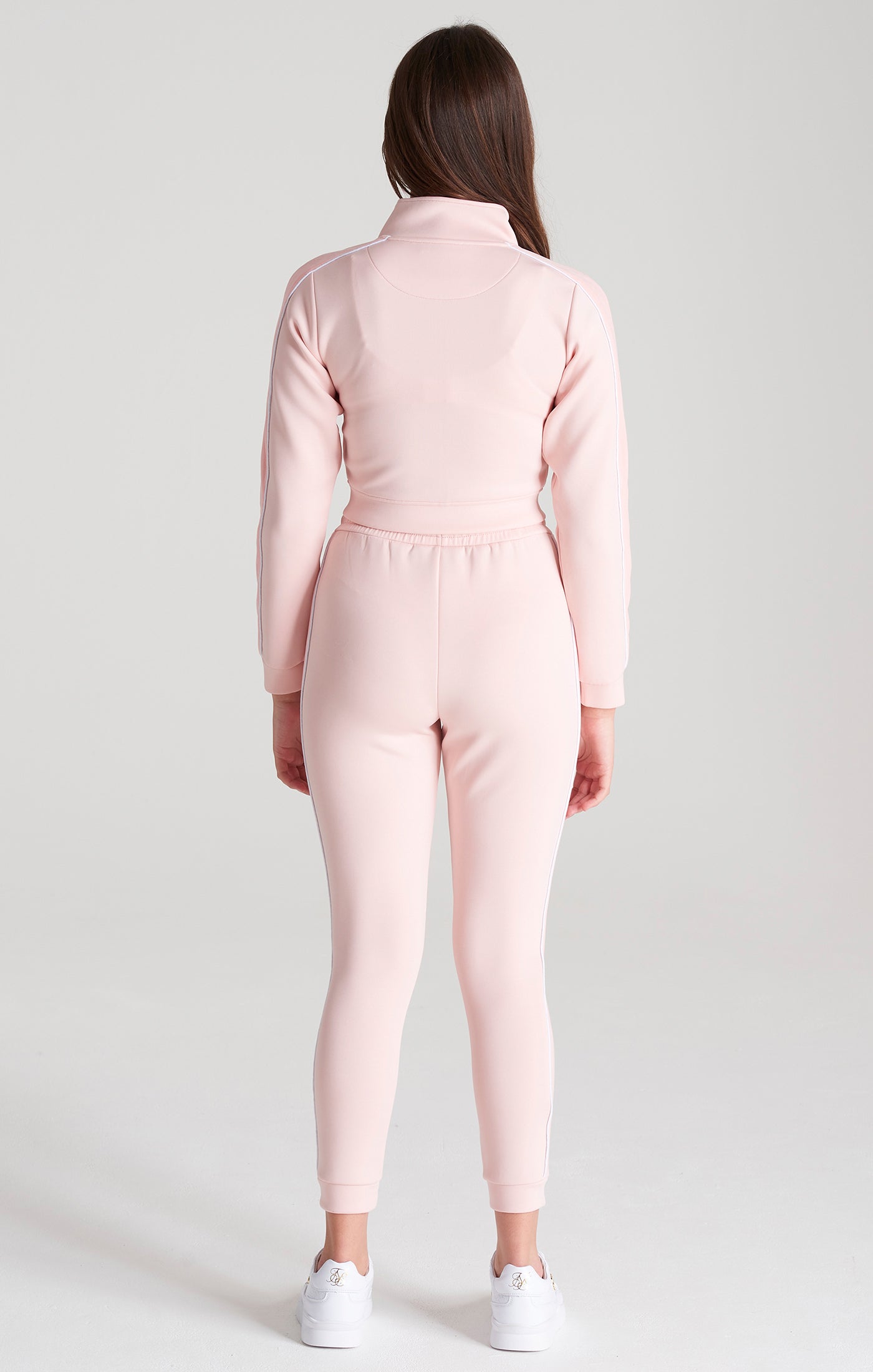 Girls Pink Velour Taped Track Pant (4)