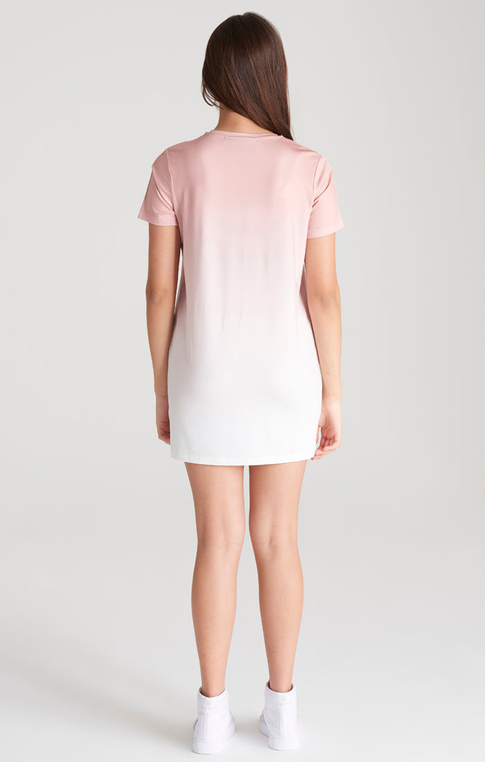 Mädchen Rosa Fade T-Shirt Kleid (4)