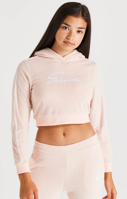 SikSilk Signature Towelling Cropped Hood - Pink