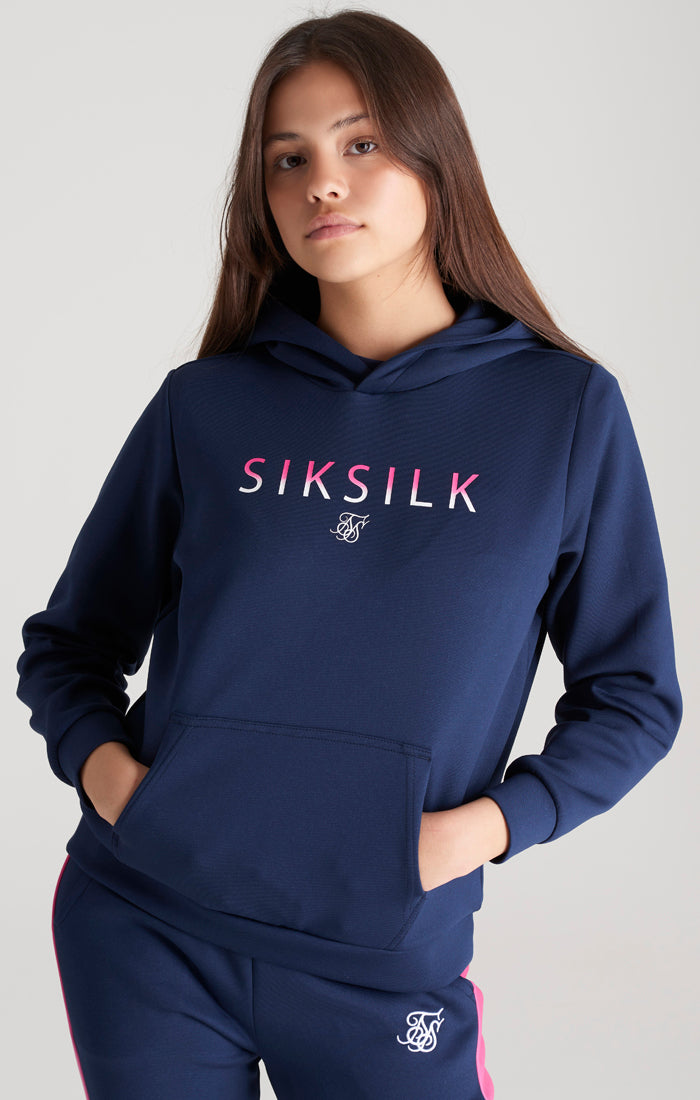 SikSilk Trainingspullover mit Fade-out Logo - Marineblau (1)