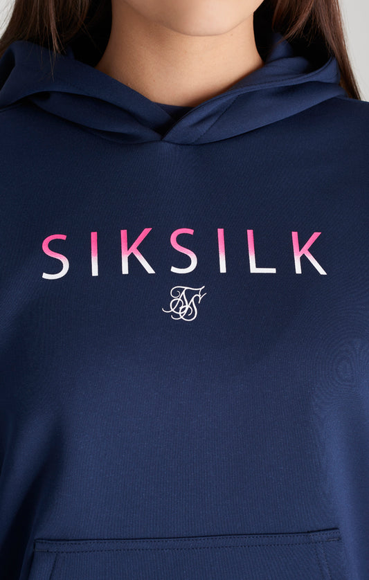 SikSilk Trainingspullover mit Fade-out Logo - Marineblau
