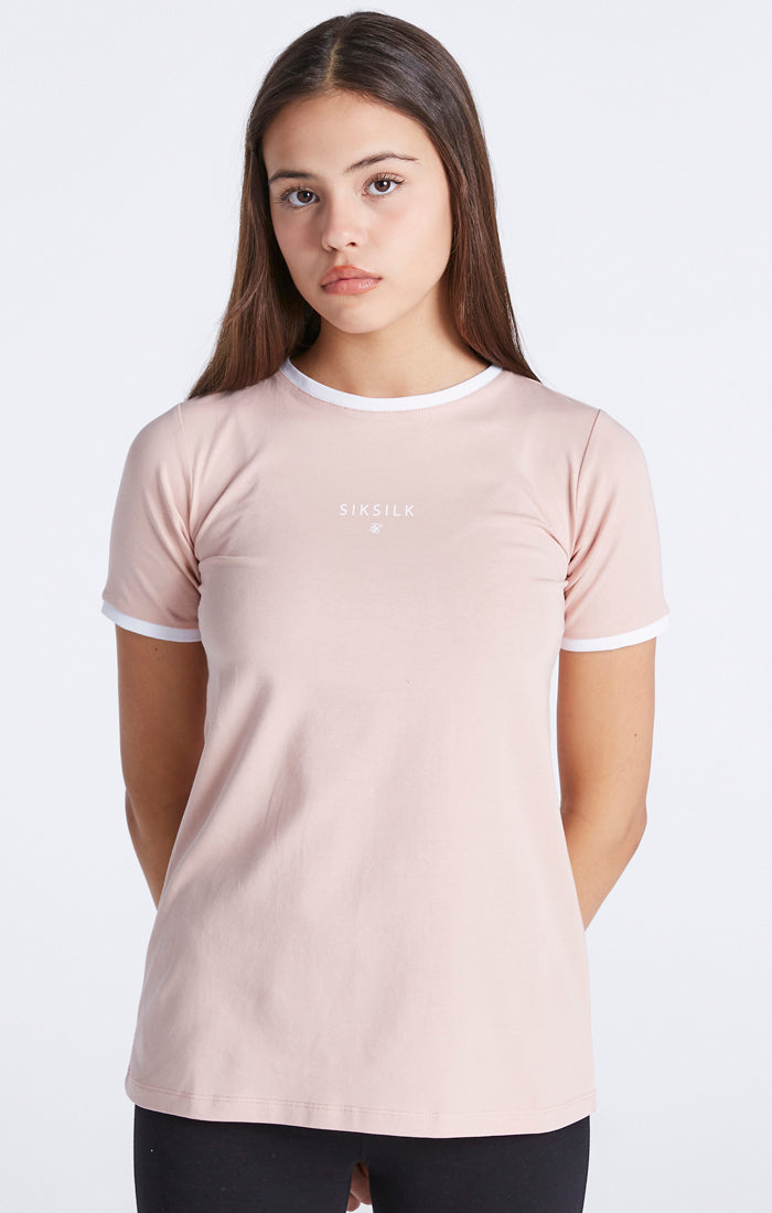 Rosa Ringer T-Shirt für Mädchen